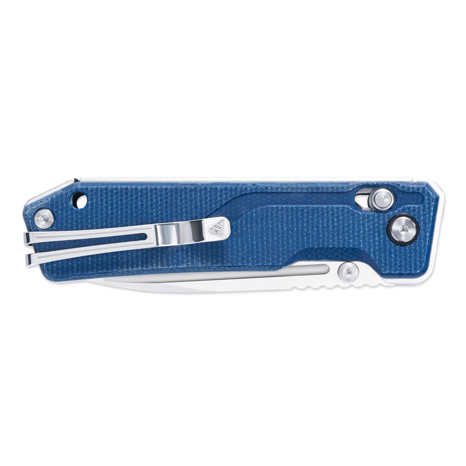 Close-up of SRM Rubik 7228B-ME2 tactical pocket knife handle