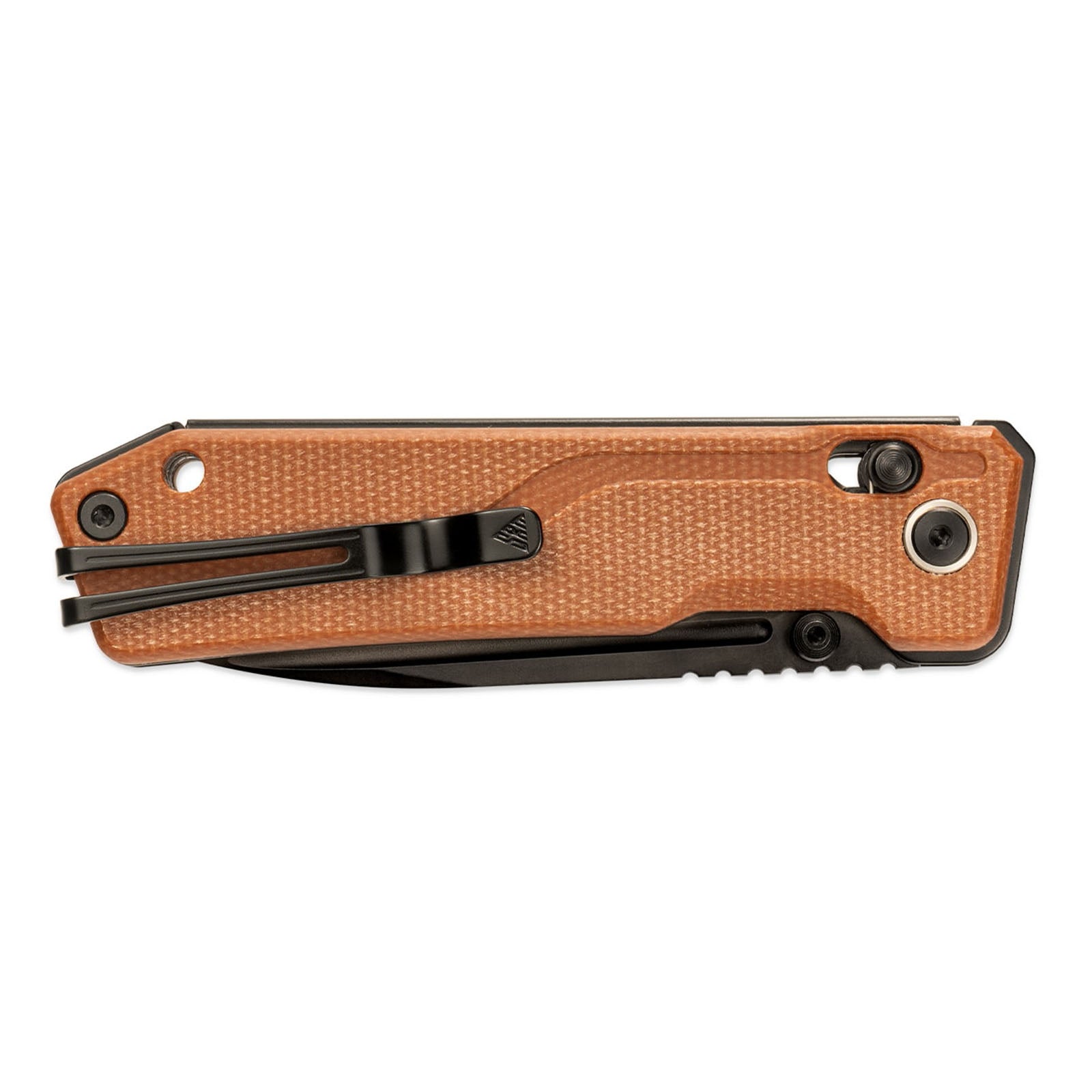 Close-up of SRM Rubik 7228B-MN2 tactical pocket knife handle