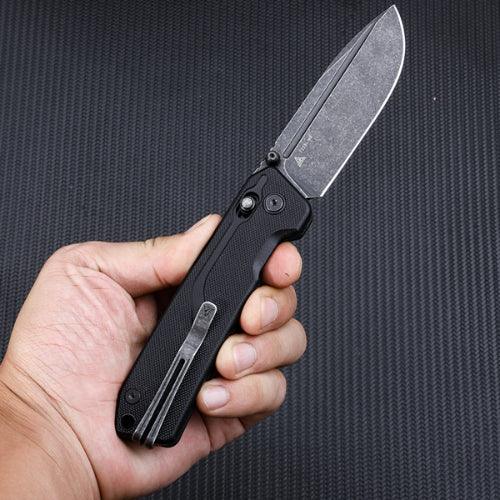 SRM tactical pocket knife Rubik 7228L-GB | 10Cr steel blade and black G10 handle