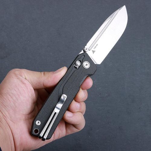 SRM tactical pocket knife Rubik 7228L-MB | 10Cr15CoMoV steel blade and Micarta handle