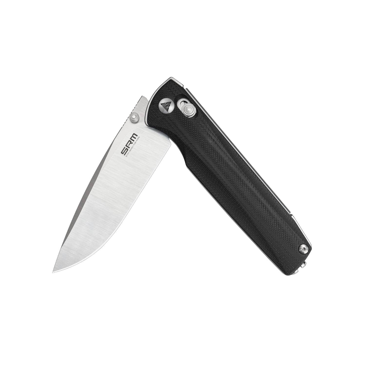 SRM EDC pocket knife Terrier 258L-GB | D2 steel blade and black G10 handle