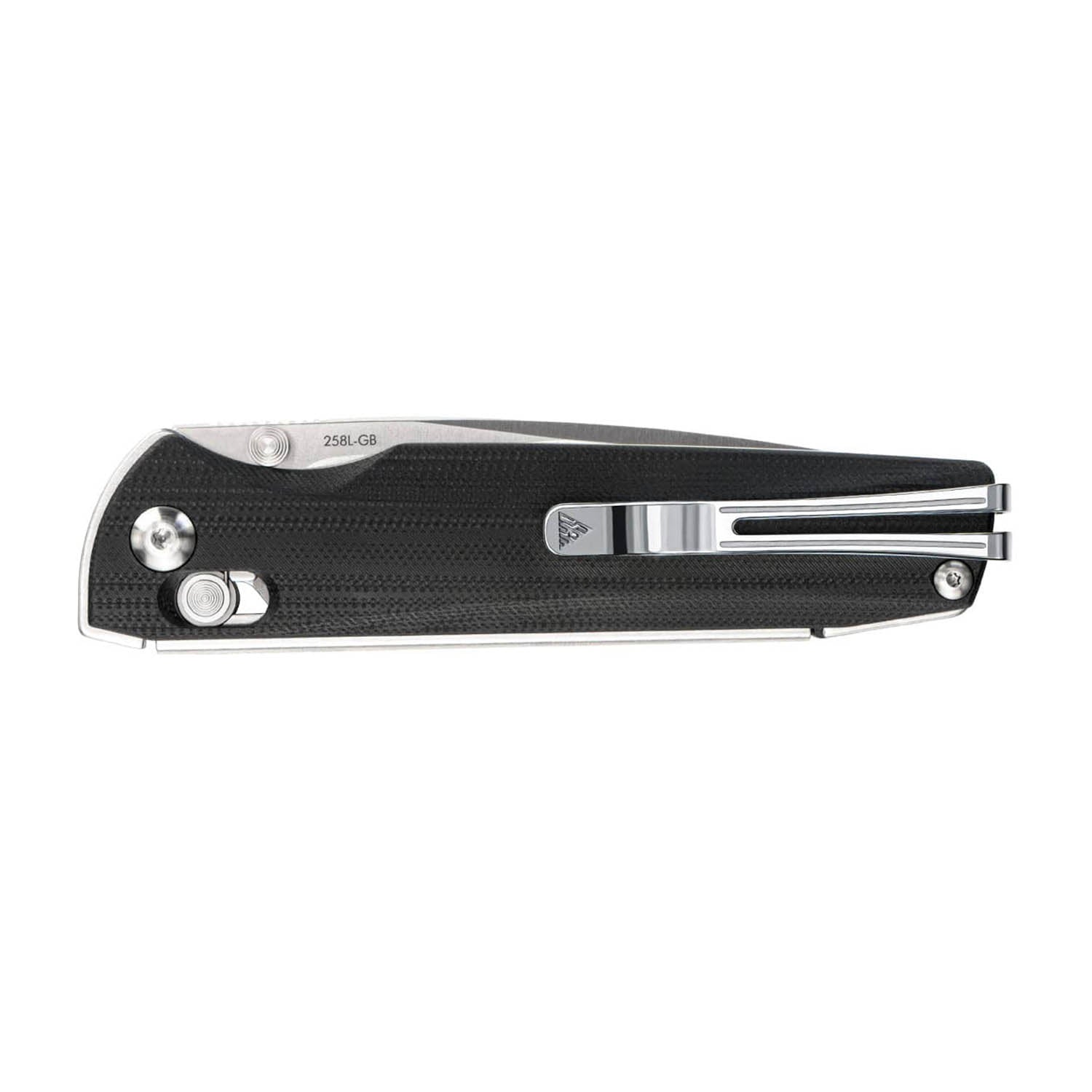 SRM EDC pocket knife Terrier 258L-GB | D2 steel blade and black G10 handle