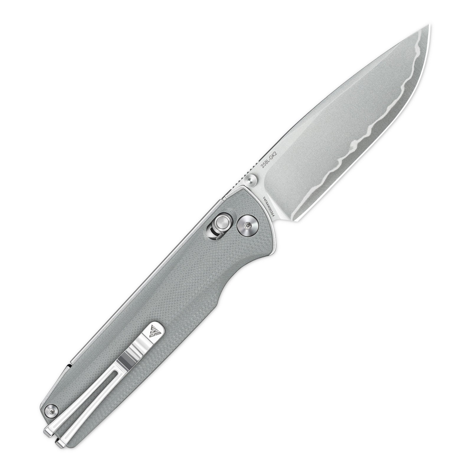 Side view of SRM Terrier 258L-GK2 EDC pocket knife with blade deployed