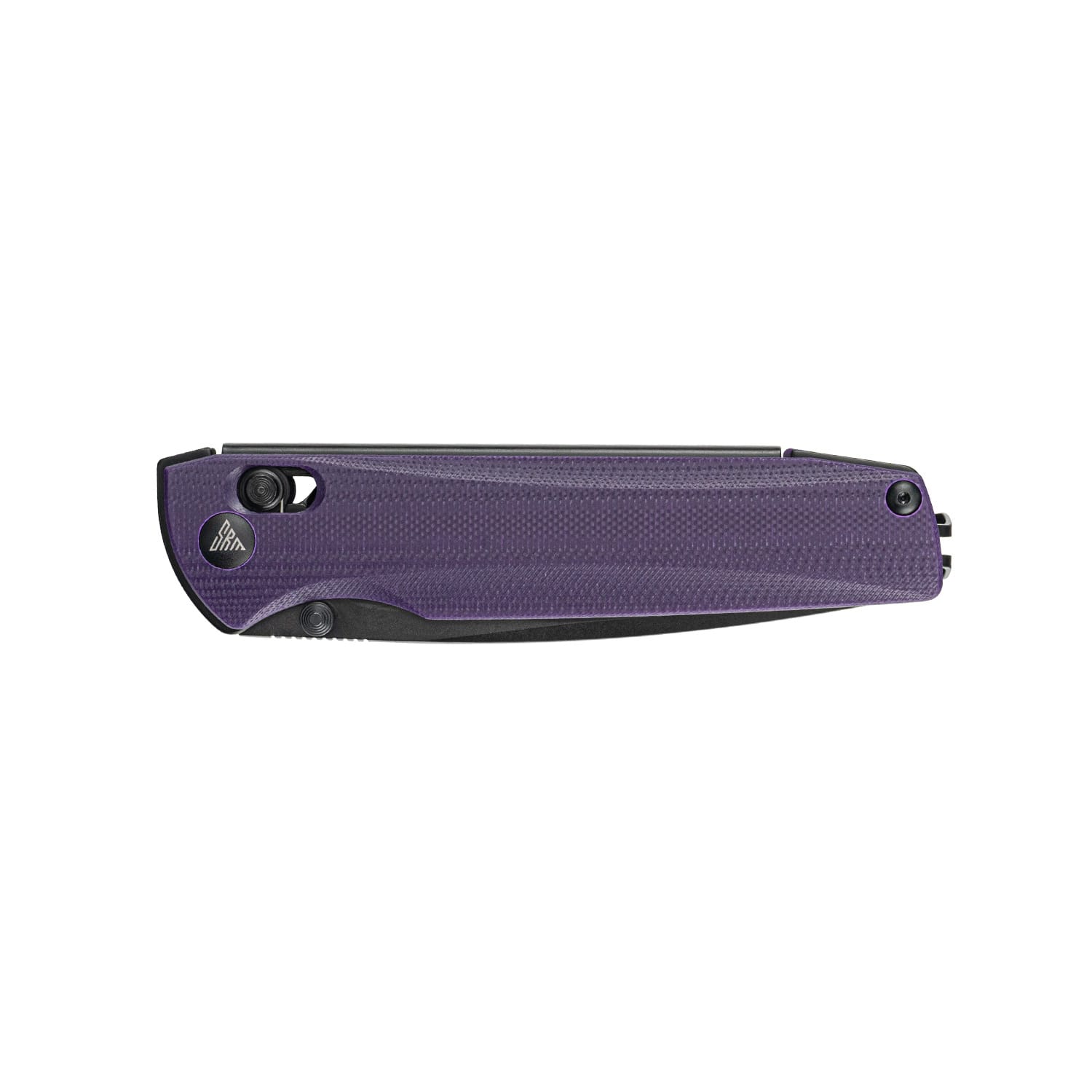 SRM EDC pocket knife Terrier 258L-GN | D2 steel blade and purple G10 handle
