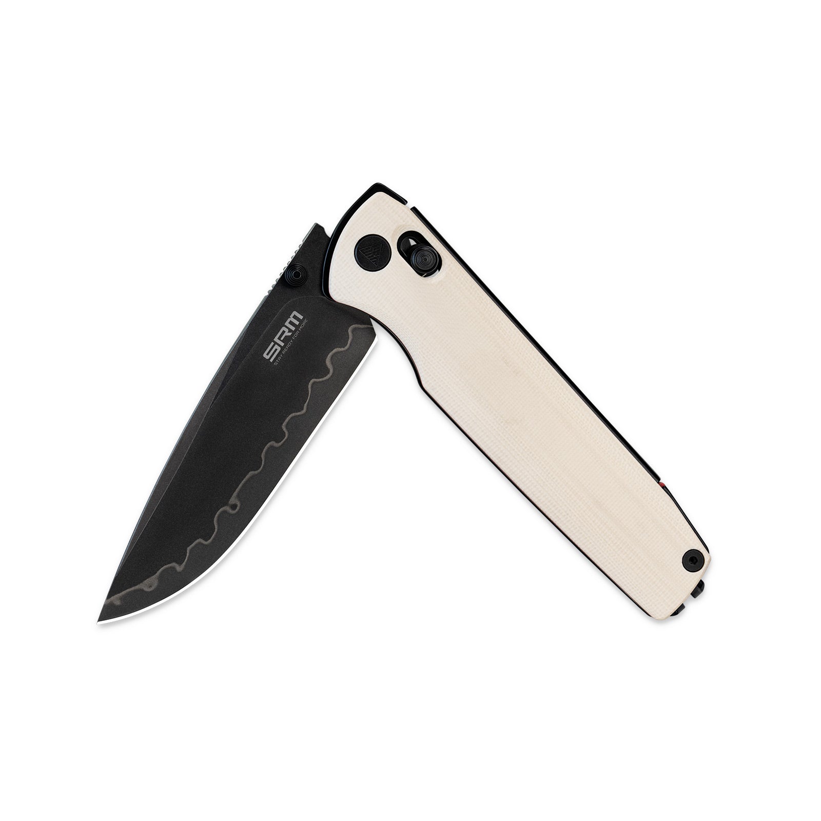 SRM EDC pocket knife Terrier 258L-GT2 - White &
Red liner G10 handle