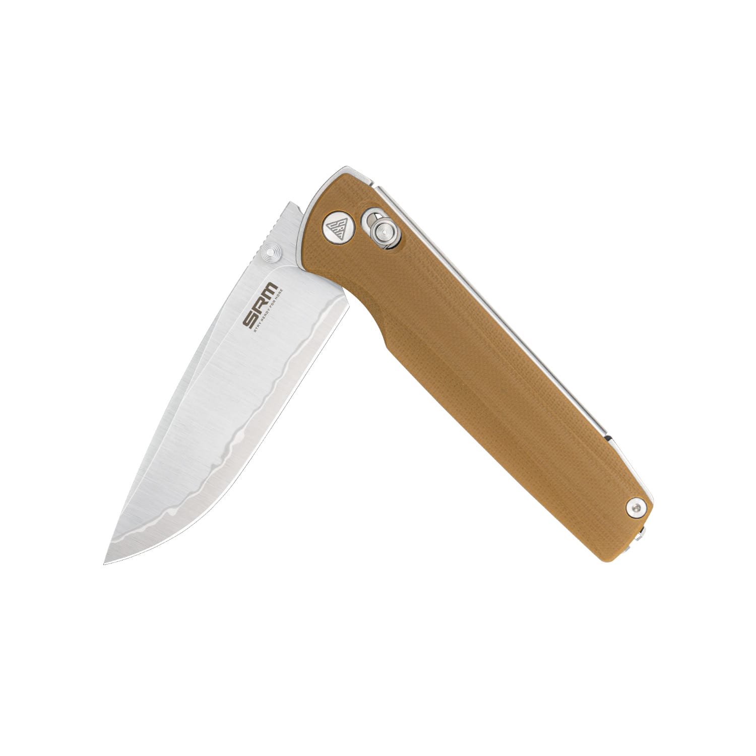 SRM Ambi lock EDC pocket knife Terrier 258L-GW2 - Tan G10 Handle