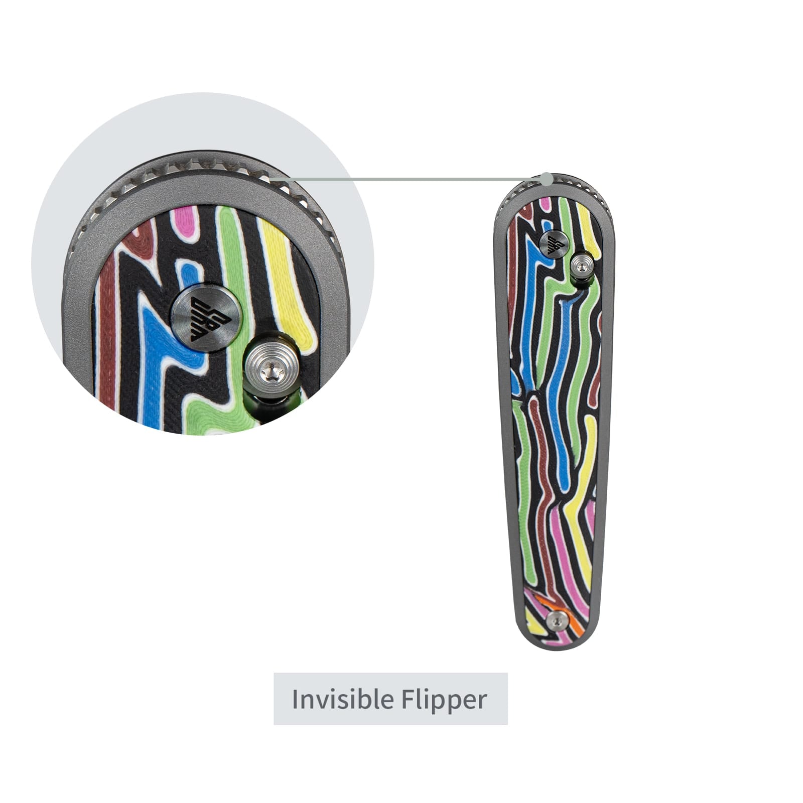 SRM EDC pocket knife 251MB-GX | N690 dagger blade and rainbow G10 handle