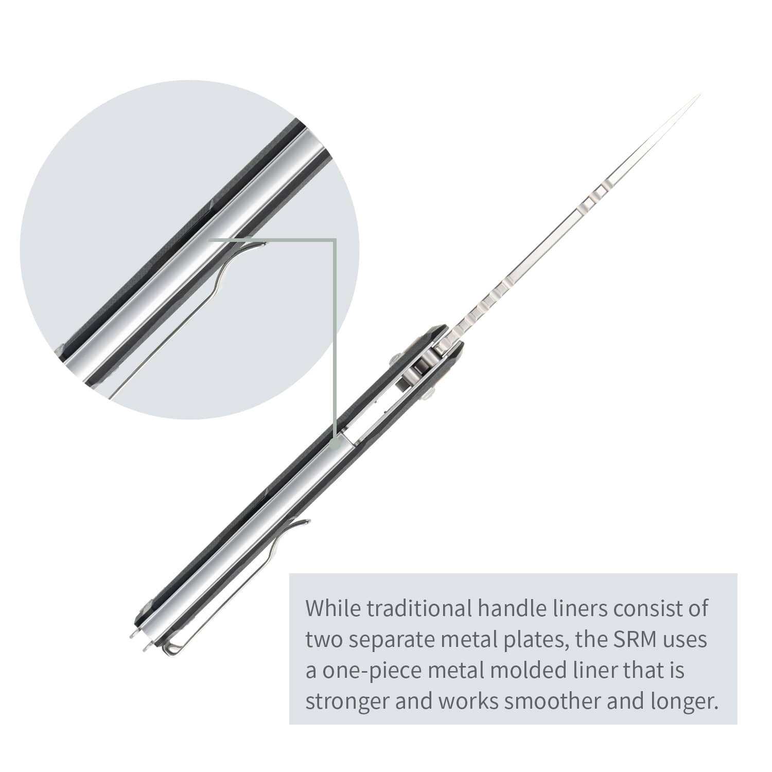 SRM Folding hunting knife Mirage 239X-GB | 14C28N blade and black G10 handle