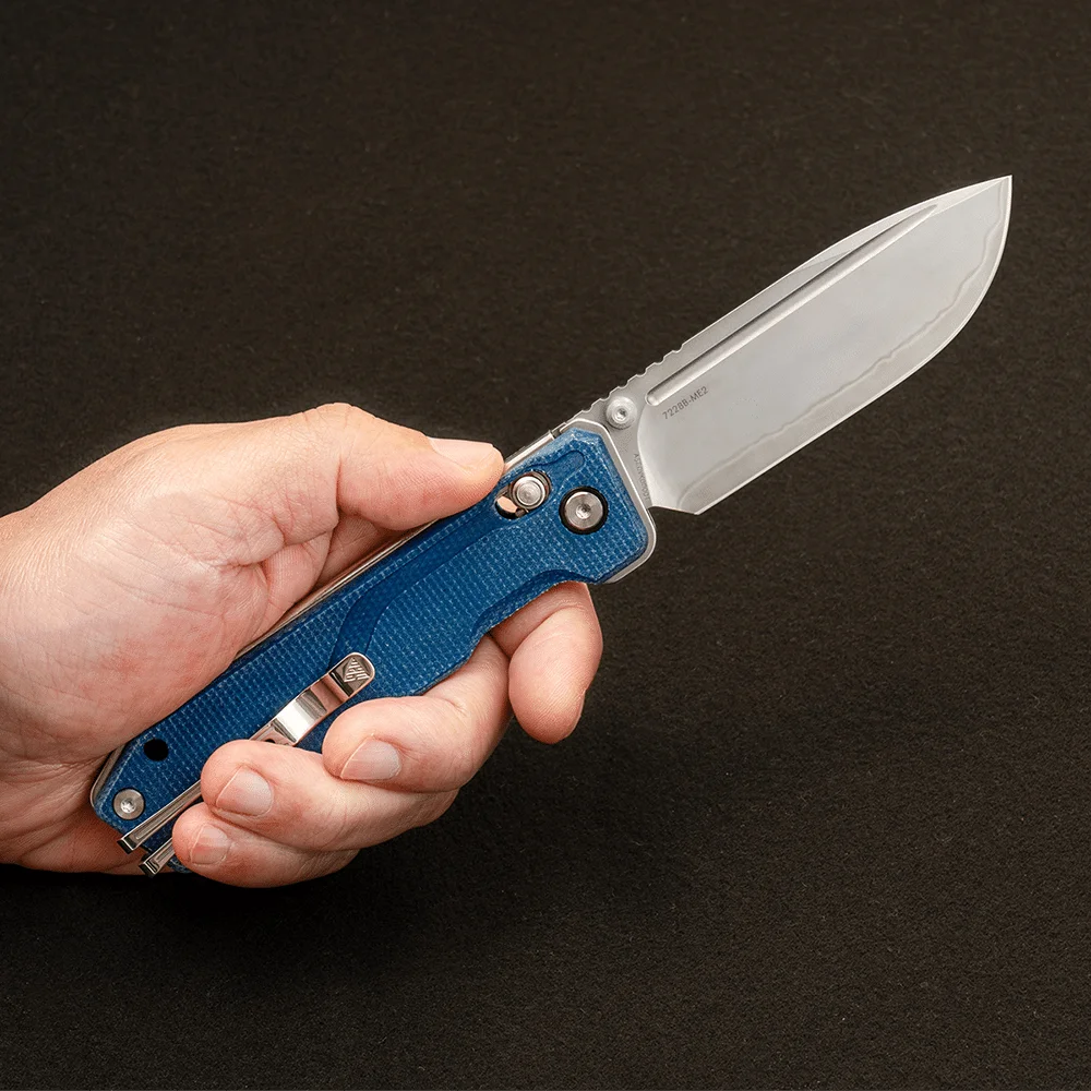 Rubik 7228B-ME2 (Laminated 140Cr Steel blade, Micarta handle, Mono chassis, Ambi clip)