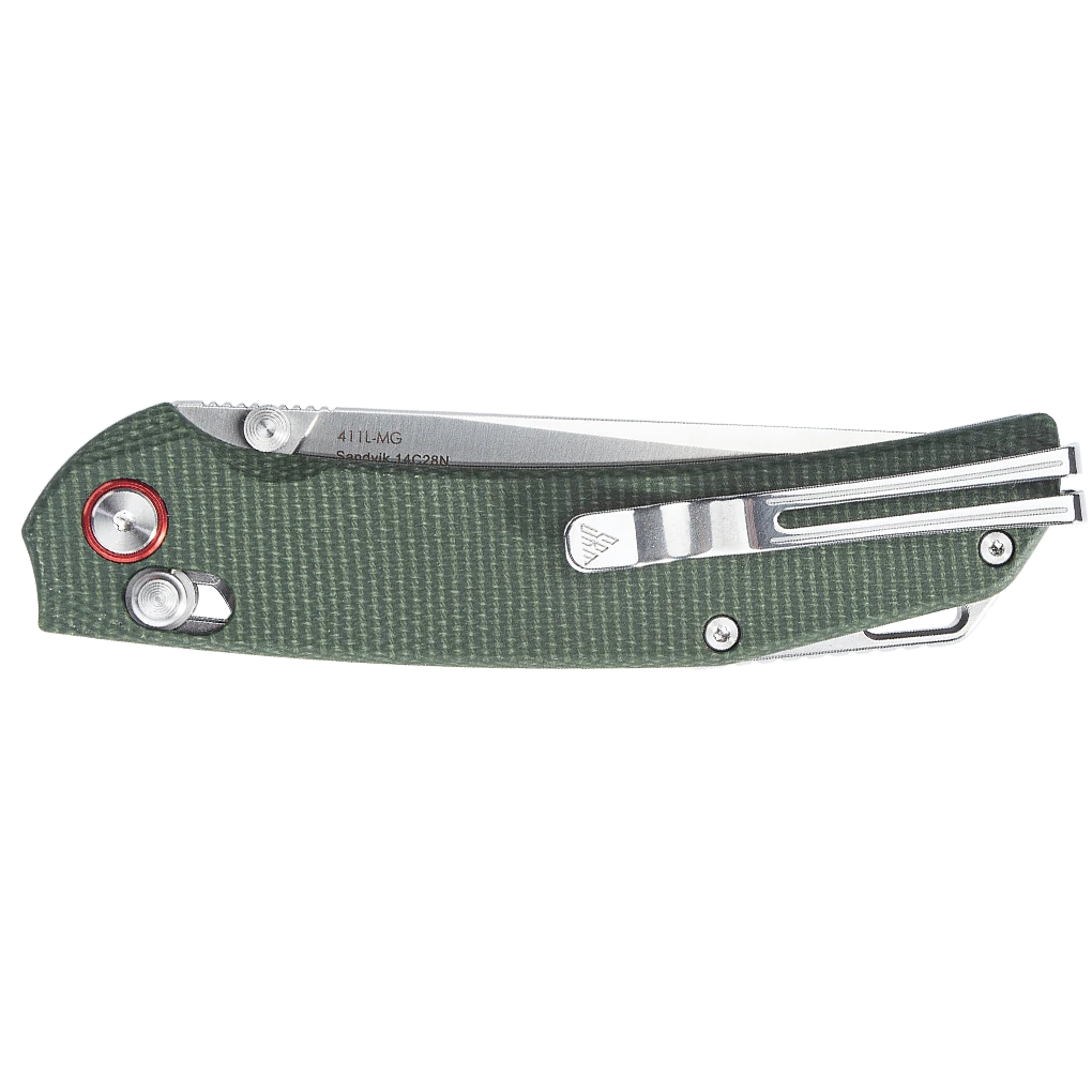 SRM Ambi Lock Folding Knife (14C28N Blade, Micarta Handle) Asika 411L-MG