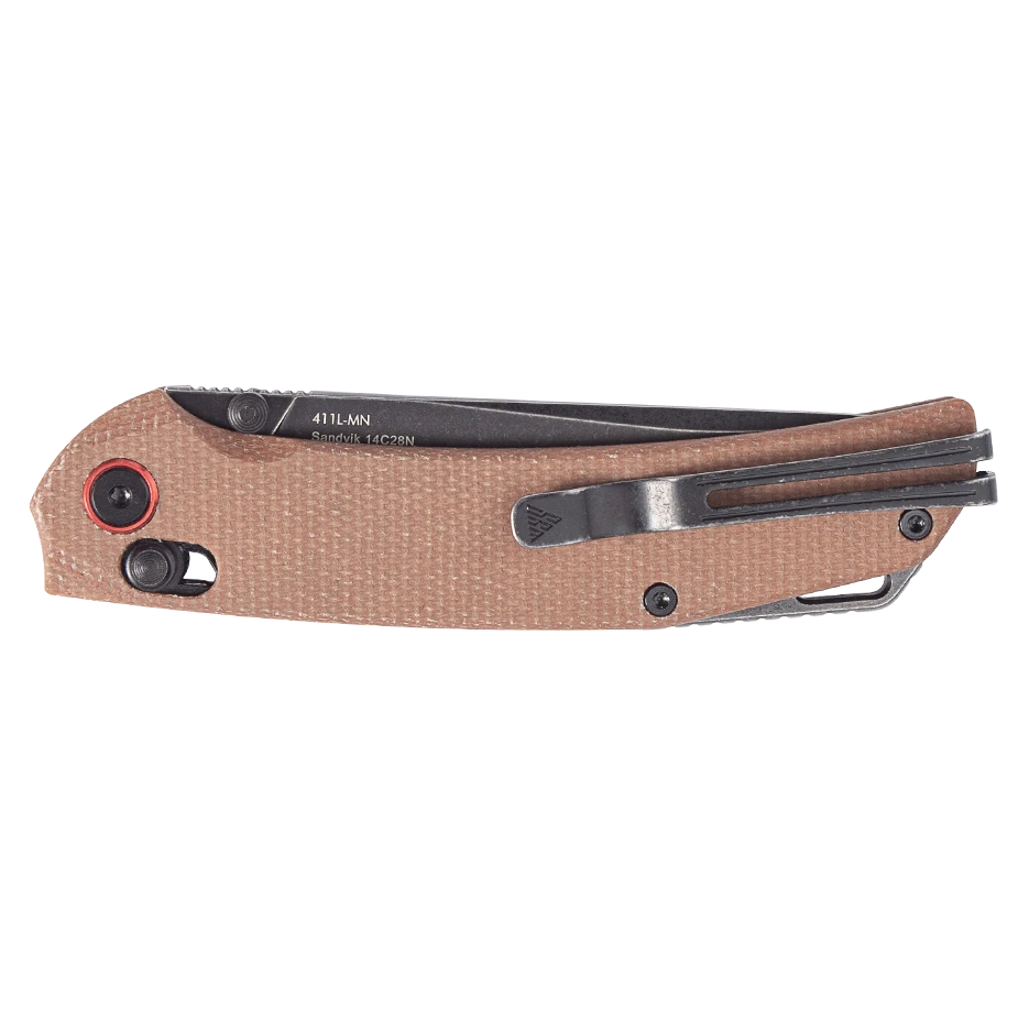 SRM Ambi Lock Folding Knife (14C28N Blade, Micarta Handle) Asika 411L-MN