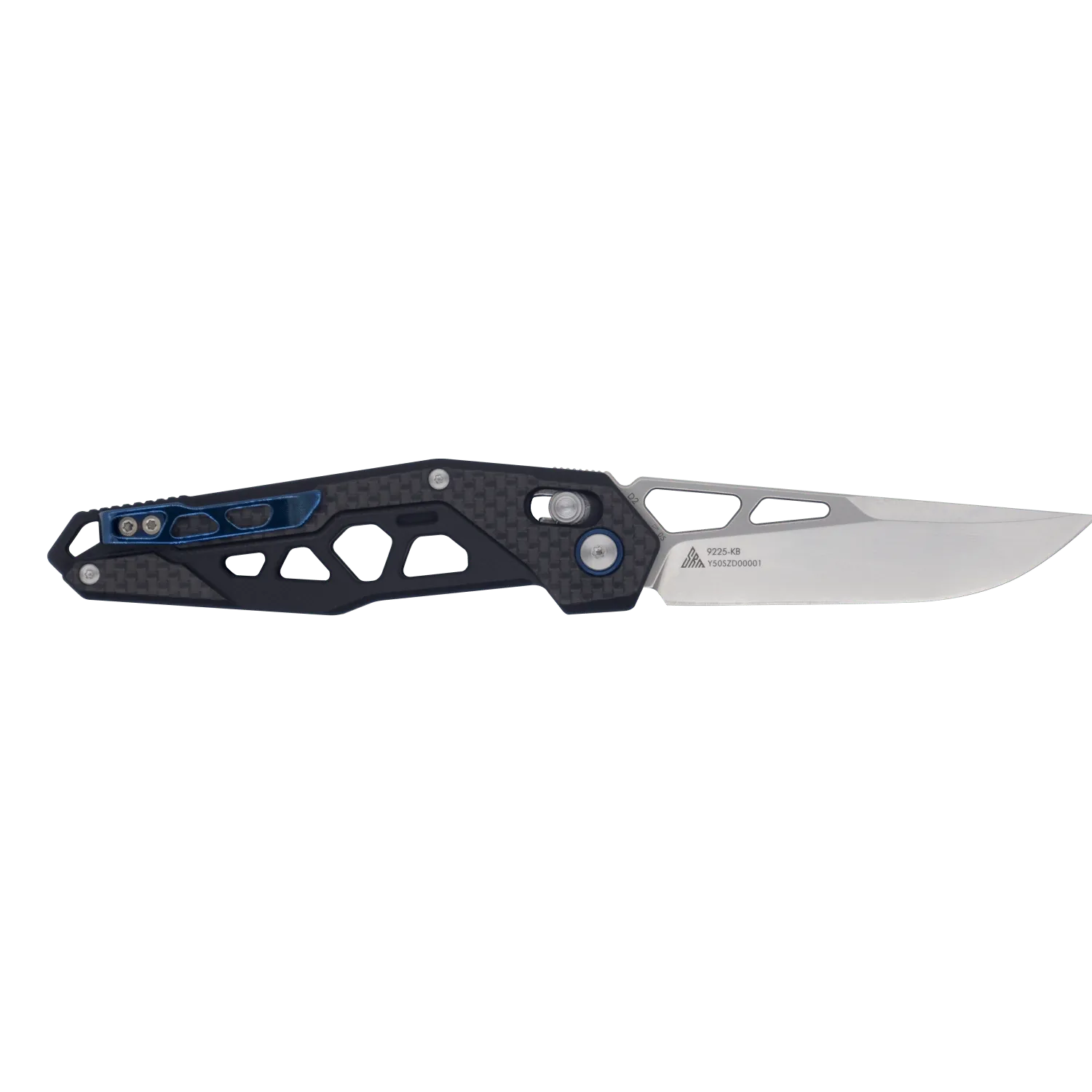 Mecha 9225-KB  (D2 blade, G10 w/ carbon fiber overlay handle)