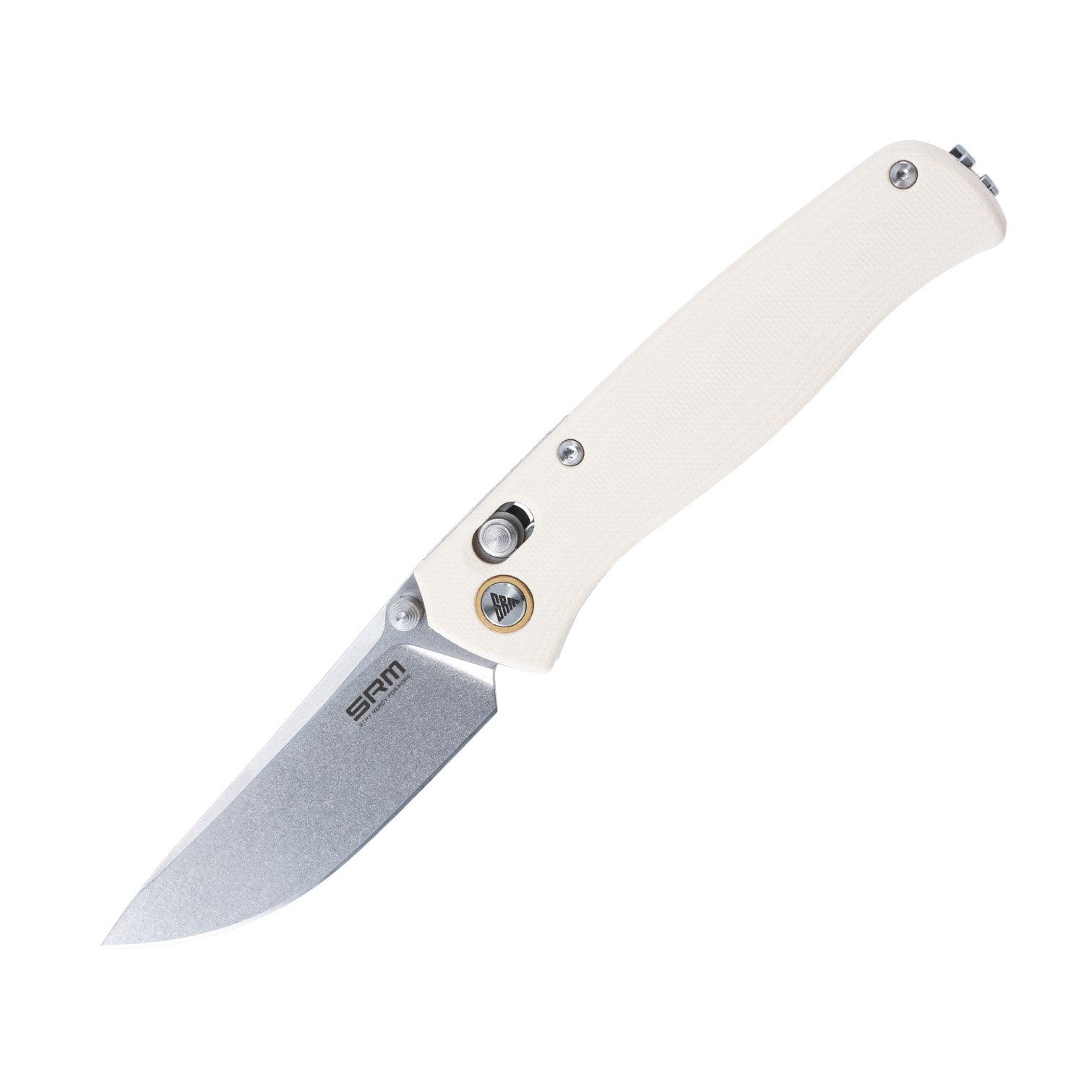 SRM Ambi Lock EDC pocket knife Medal 255L-GT | White G10 Handle