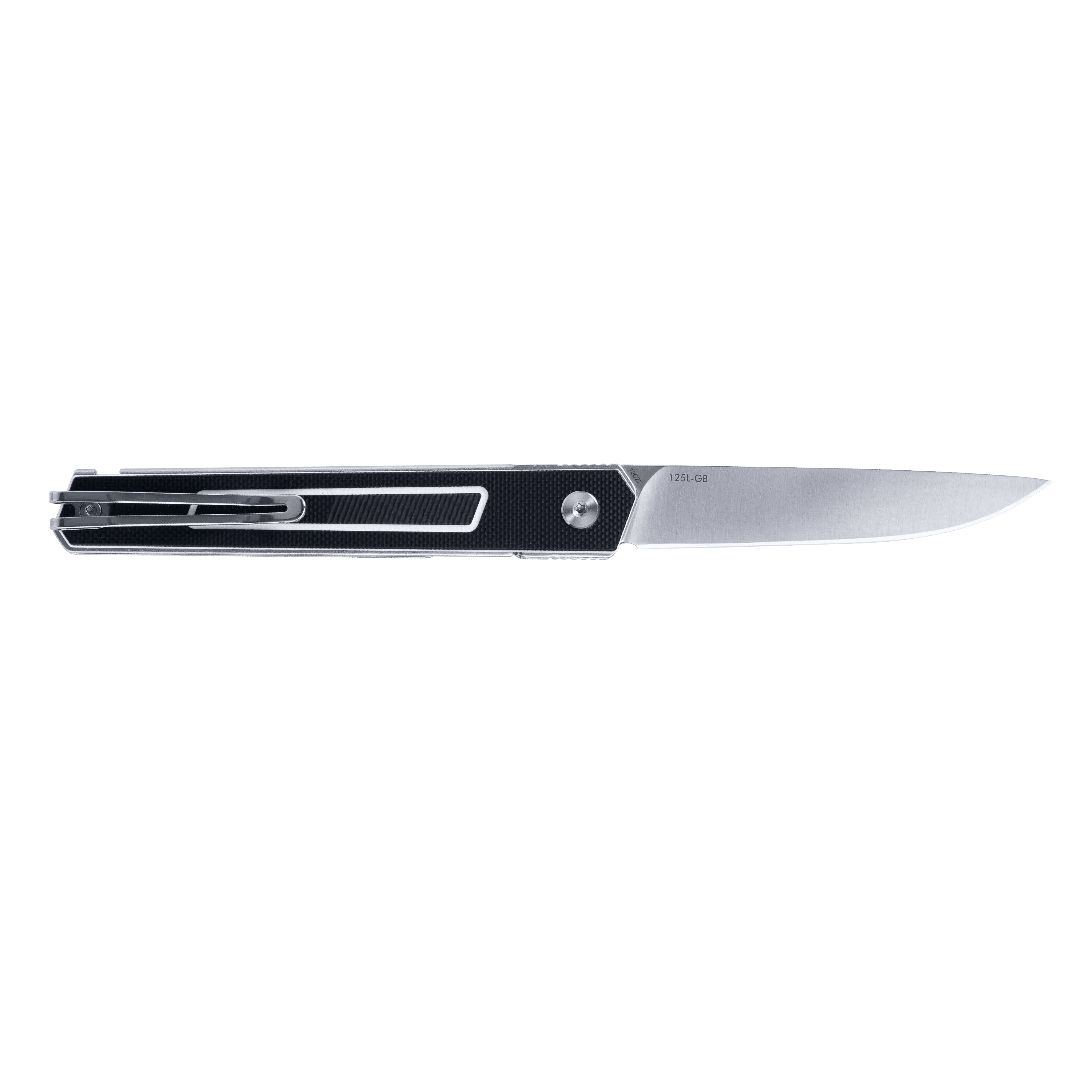 SRM liner lock knife 125L-GB | Sandvik 12C27 blade and black G10 handle