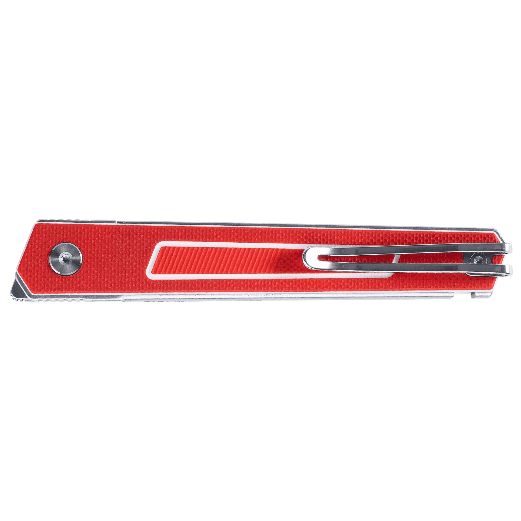 SRM liner lock knife 125L-GR | Sandvik 12C27 blade and red G10 handle