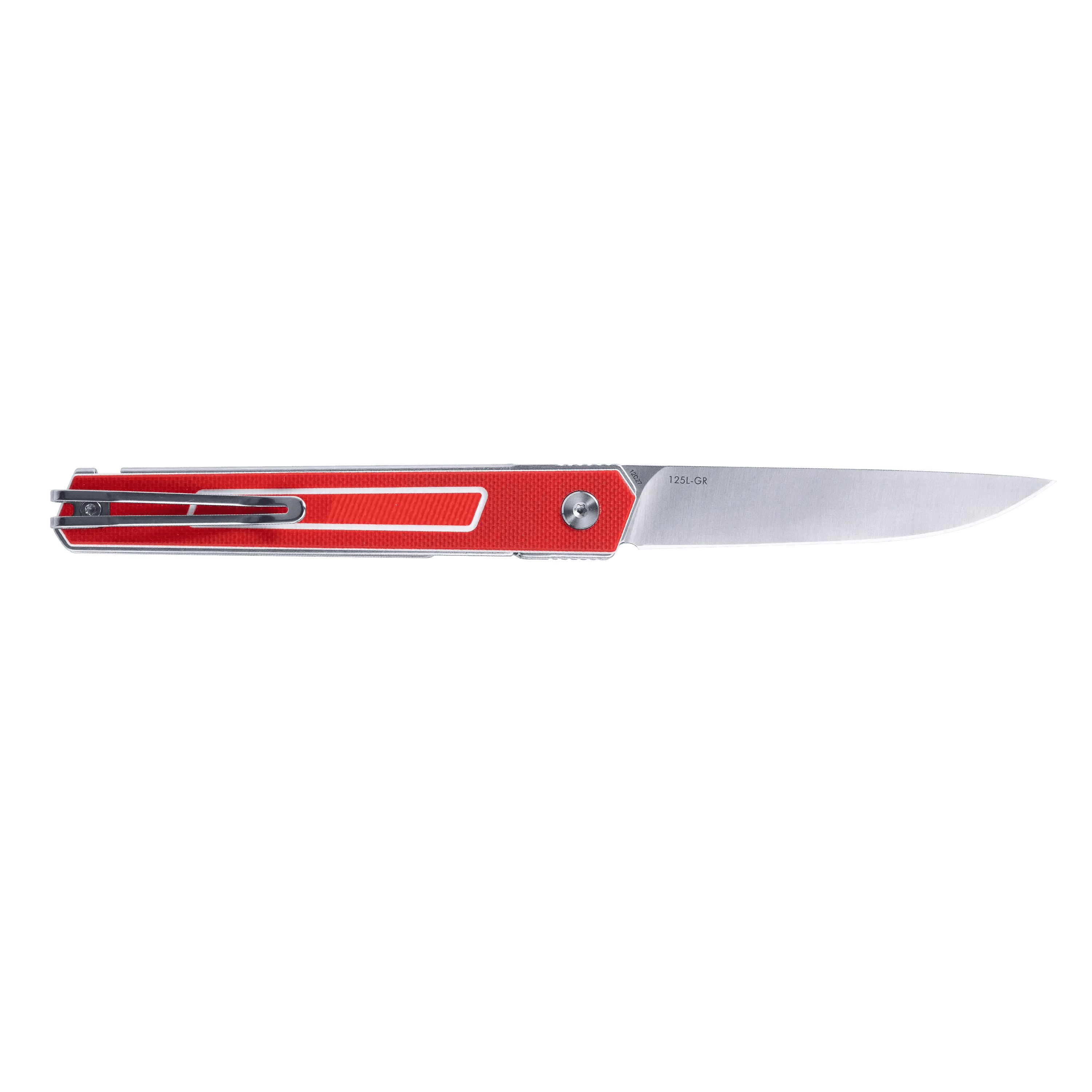 SRM liner lock knife 125L-GR | Sandvik 12C27 blade and red G10 handle