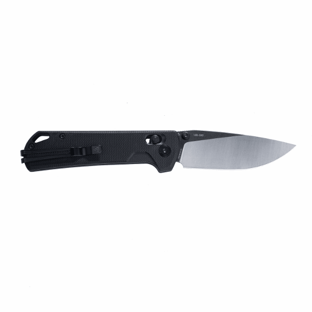 SRM EDC pocket knife 168L-GB2 | Black G10 handle with ambi clip 