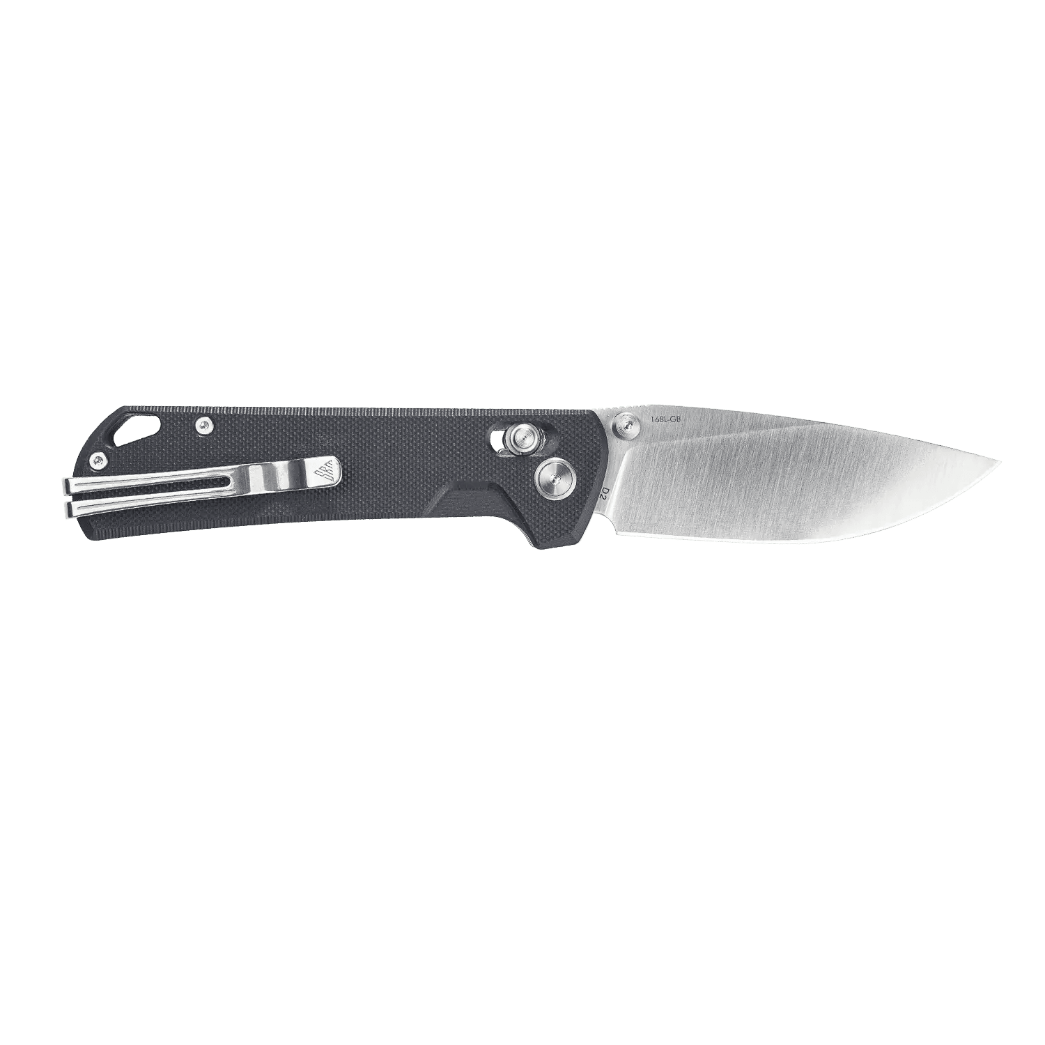 SRM EDC pocket knife 168L-GB | Black G10 handle with ambi clip 