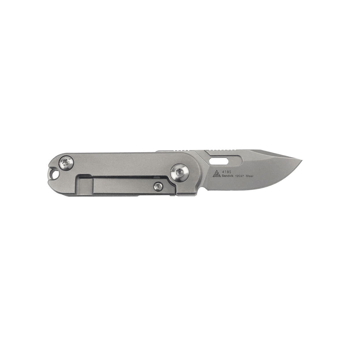 EDC tiny knife 418S( 12C27 blade, TC4 Titanium handle) - SRM Knives
