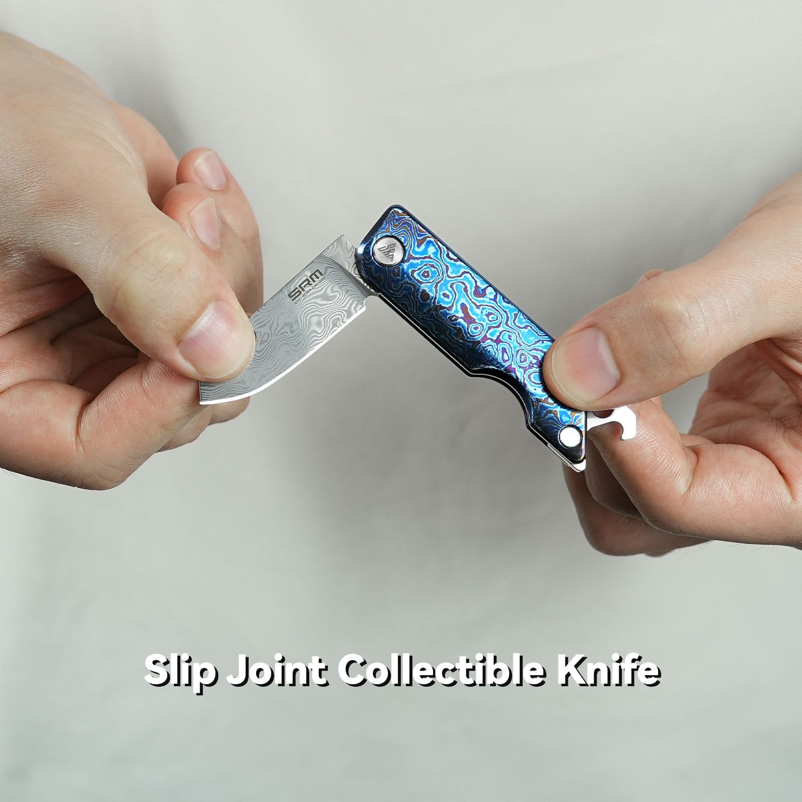 SRM 6435-TL EDC collectible knife deployment method: slip joint