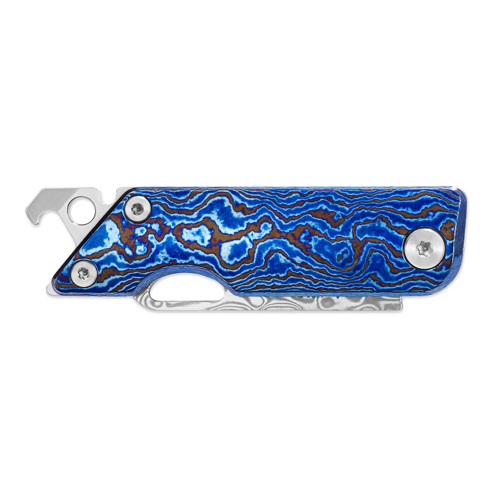 Close-up of SRM 6435-TL EDC collectible knife handle