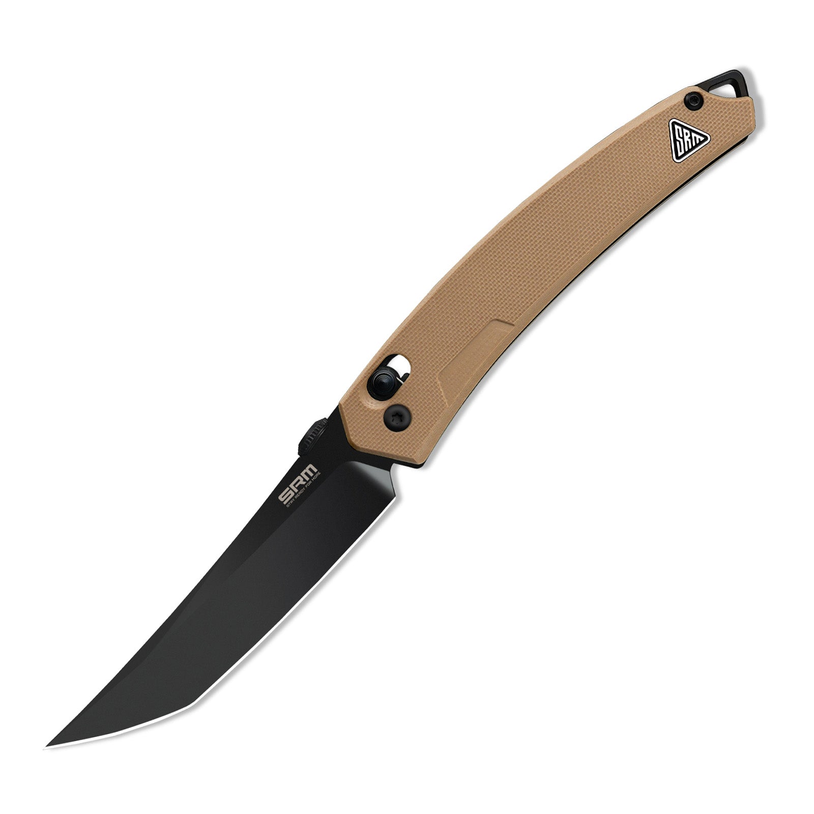 SRM 9211B-GW tactical pocket knife with blade open