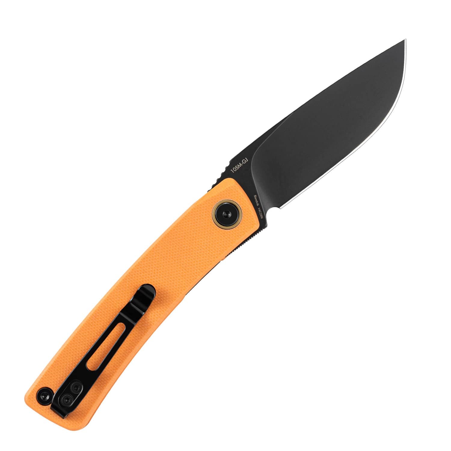 SRM EDC liner lock knife Air 105M-GJ | 14C28N blade and orange G10 handle