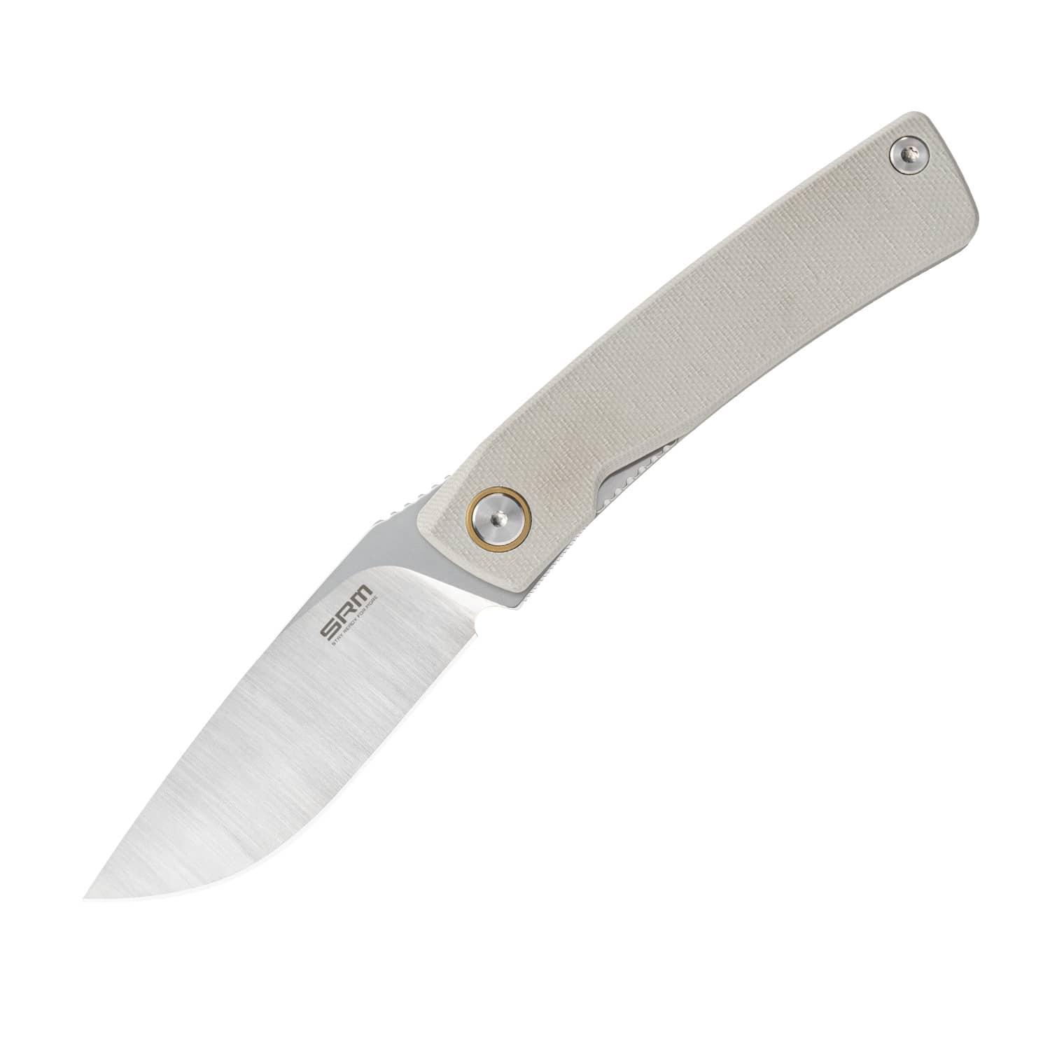 SRM EDC liner lock knife Air 105M-GK | 14C28N blade and grey G10 handle