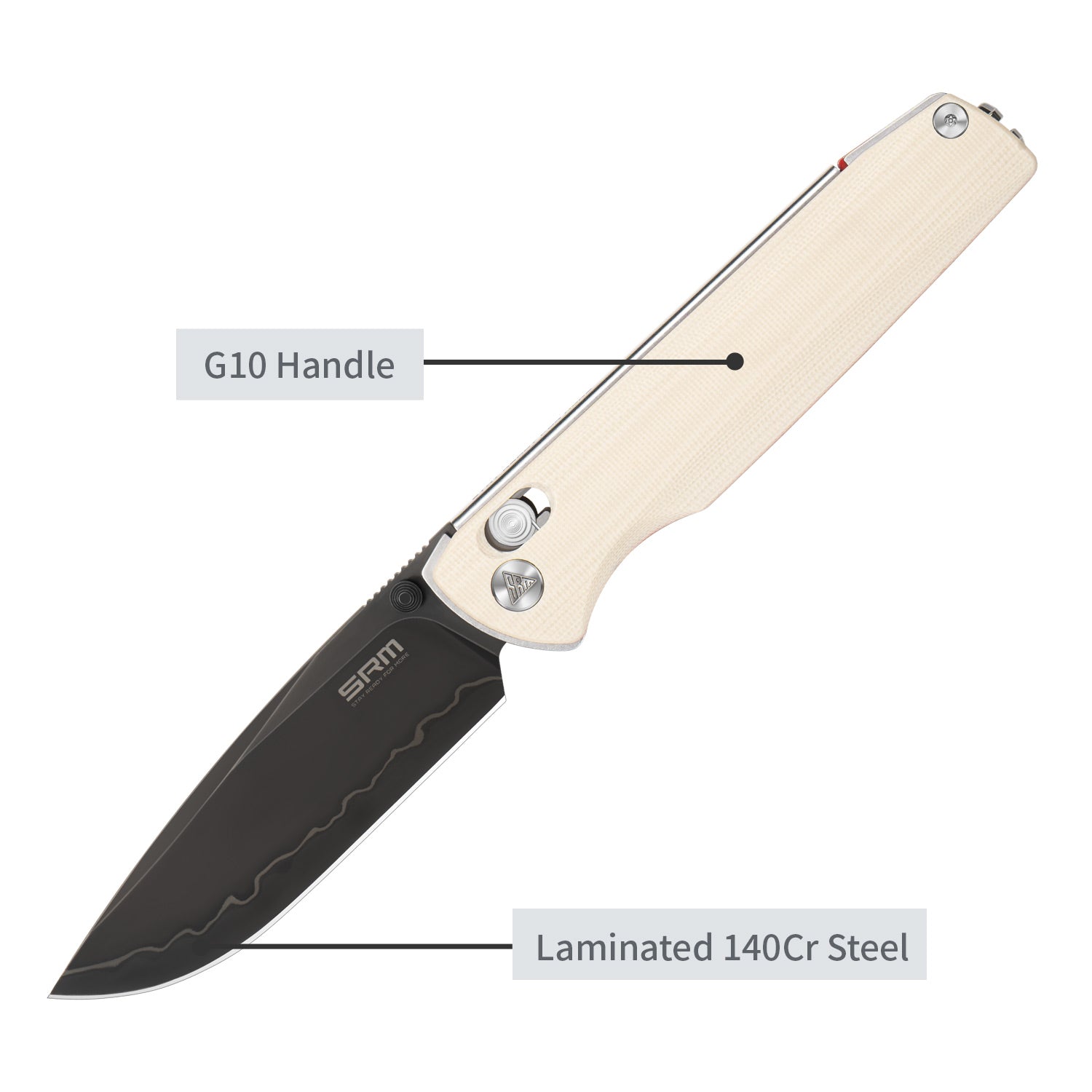 SRM Ambi Lock EDC pocket knife Terrier 258L-GX2 | Mono-Chassis Liner
