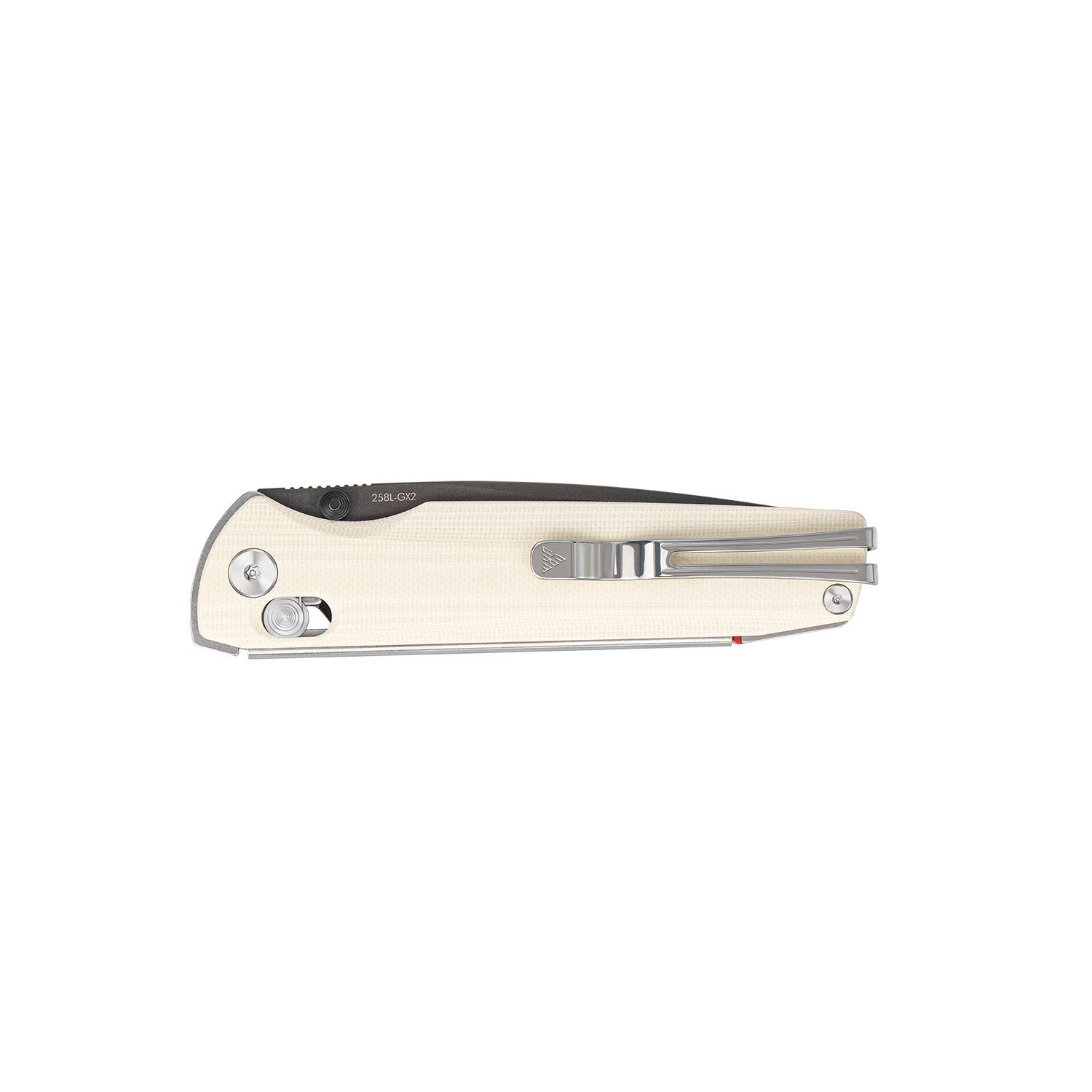 SRM ambi lock edc pocket knife Terrier 258L-GX2 - White & 
Red liner G10 handle