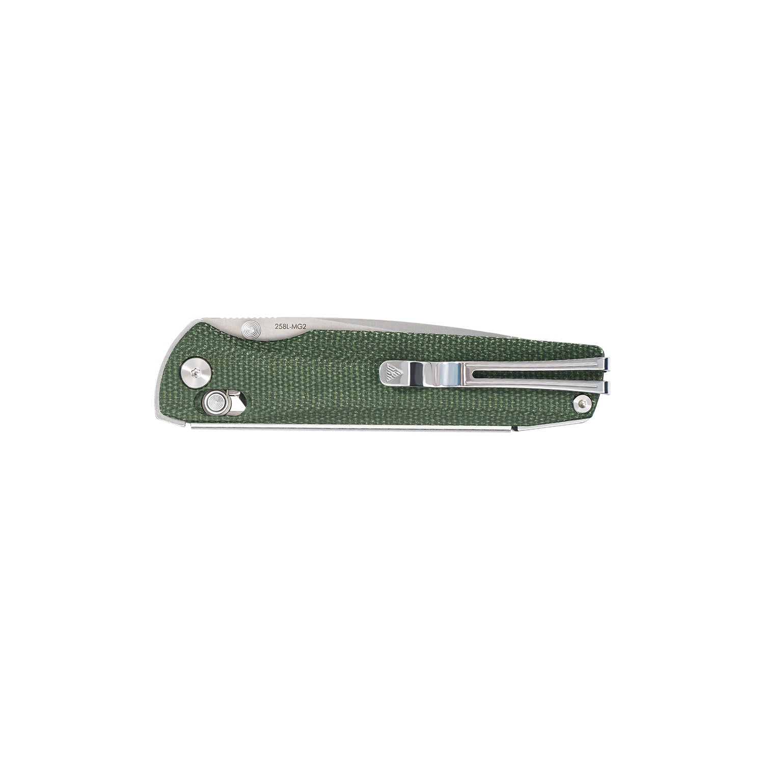 SRM ambi lock edc pocket knife Terrier 258L-MG2 - OD Green Micarta handle