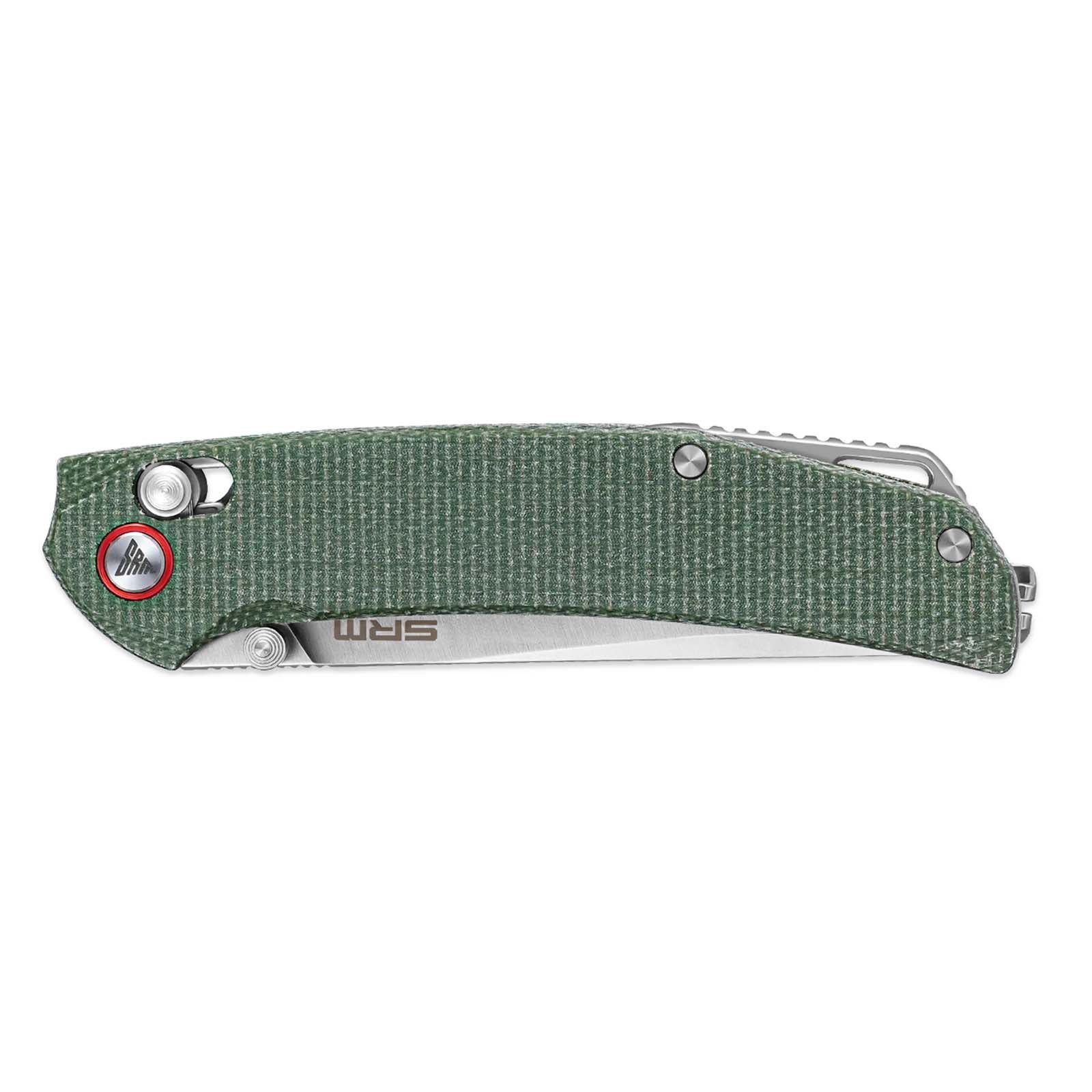 Side view of SRM Asika 411L-MG EDC outdoor knife handle