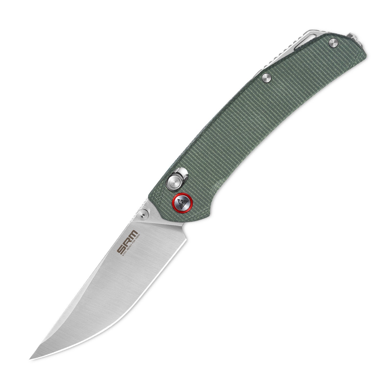 SRM Asika 411L-MG EDC outdoor knife with blade open