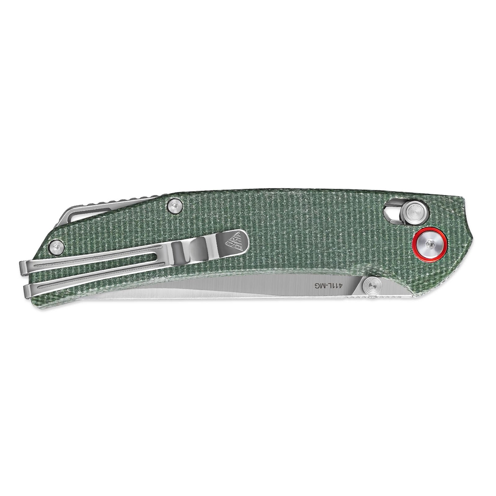 Close-up of SRM Asika 411L-MG EDC outdoor knife handle