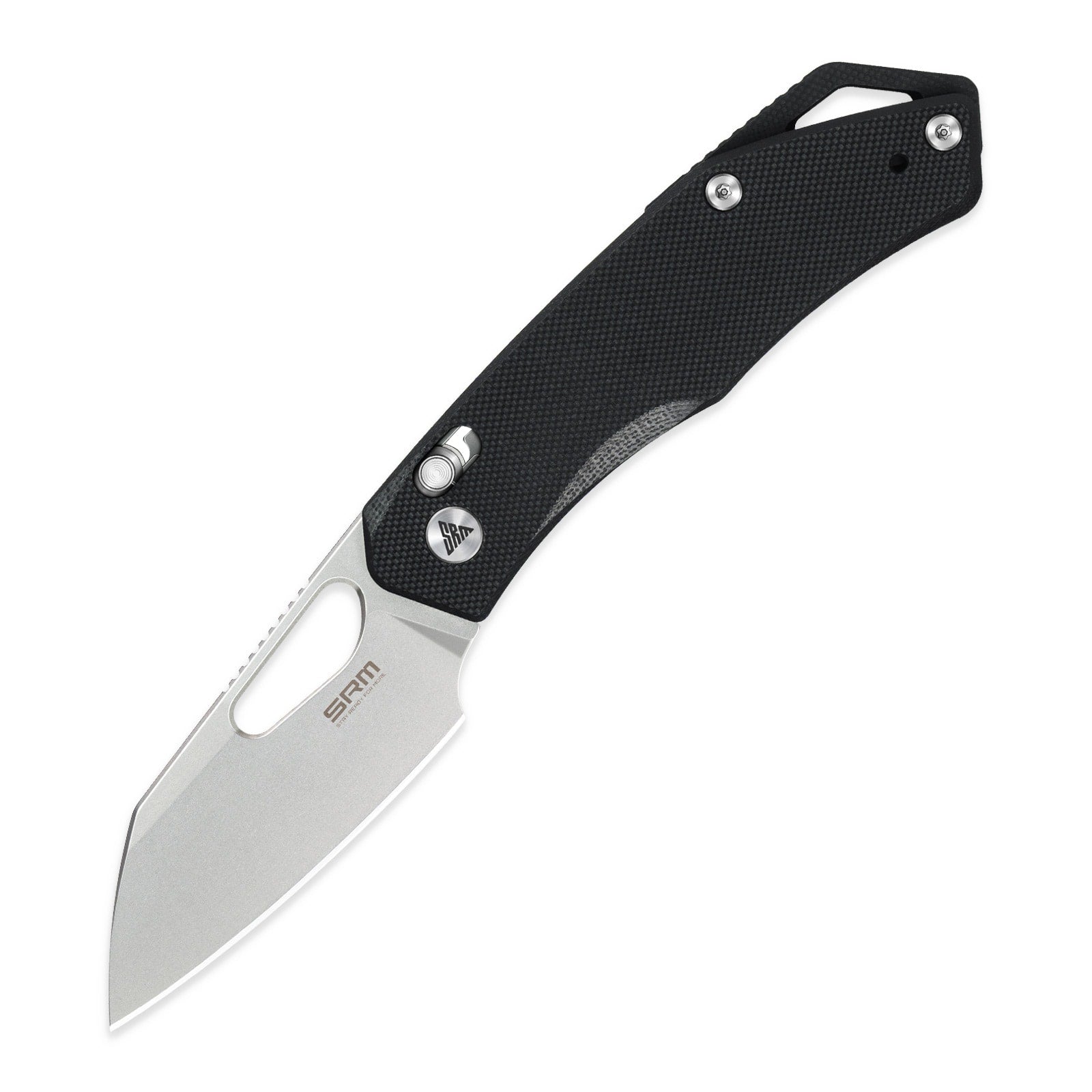 SRM Cub 261M-GB folding hunting knife with blade open