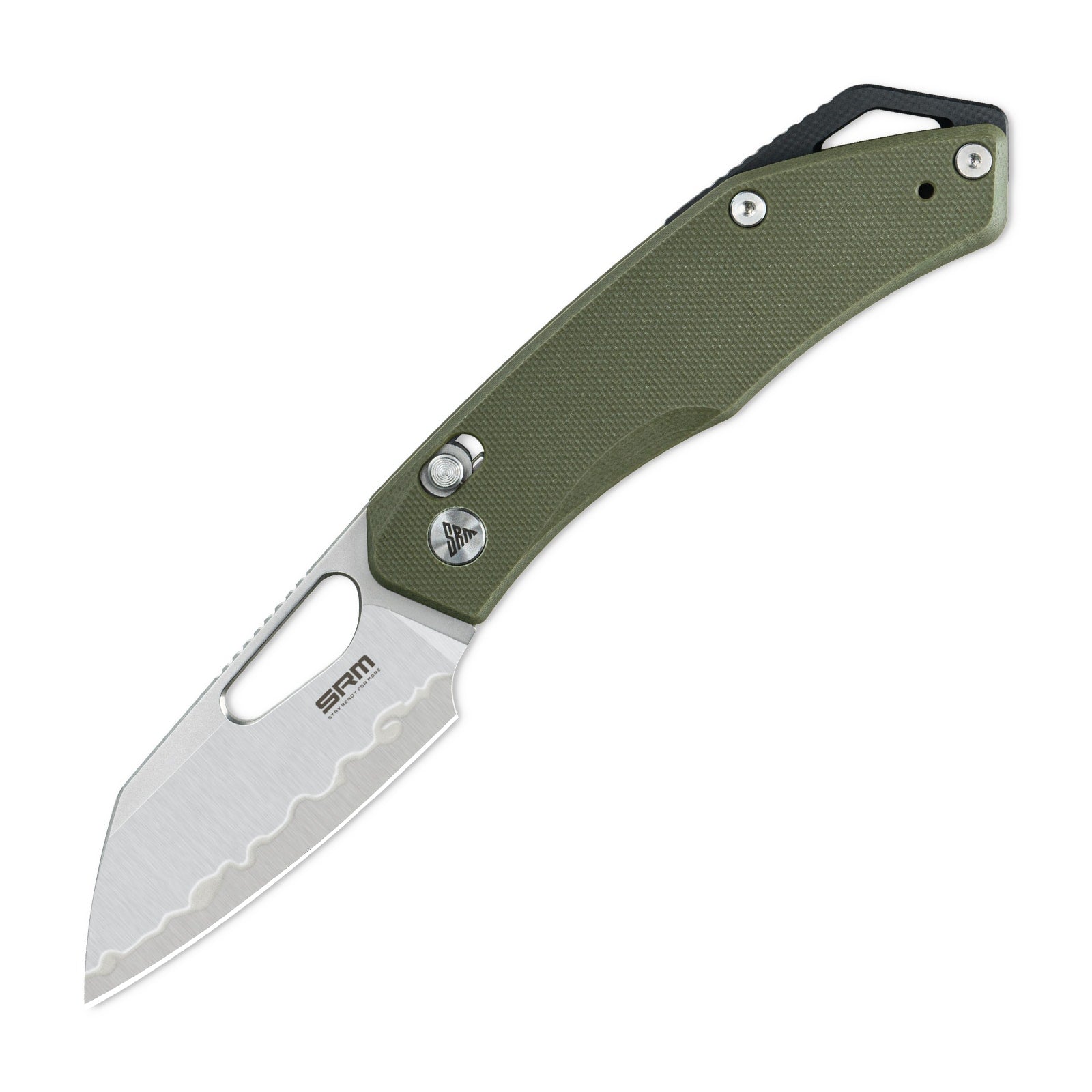 SRM Cub 261M-GP2 folding hunting knife with blade open