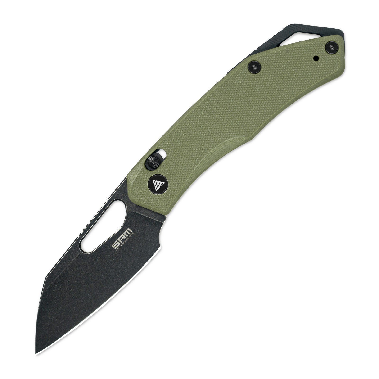 SRM Cub 261M-GP folding hunting knife with blade open