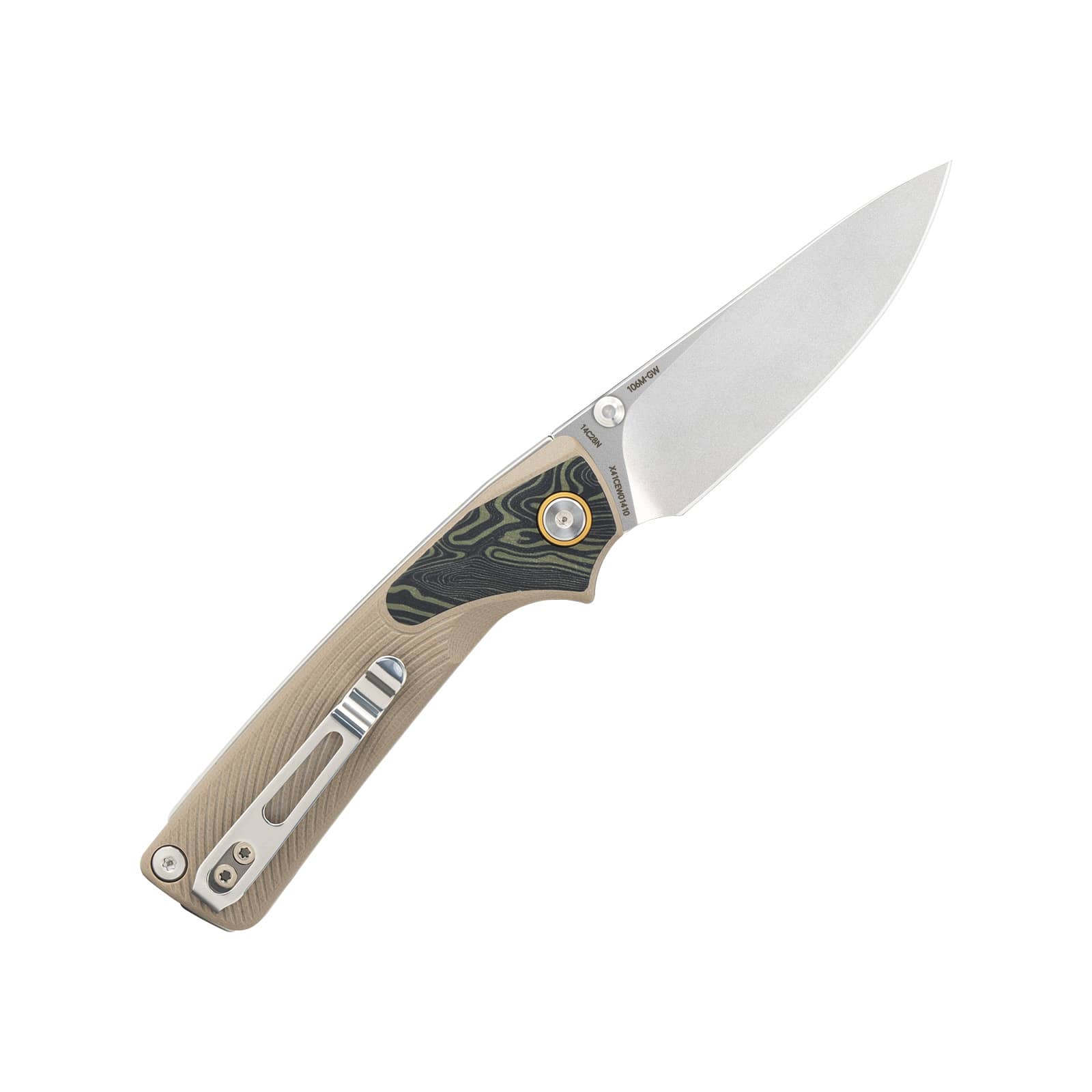 SRM EDC slip joint knife Dome 106M-GW | 14C28N steel blade and G10 handle