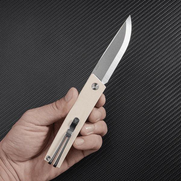 SRM EDC Pocket Knife Gent 401L-GT - Liner Lock Knife with Ambi Clip