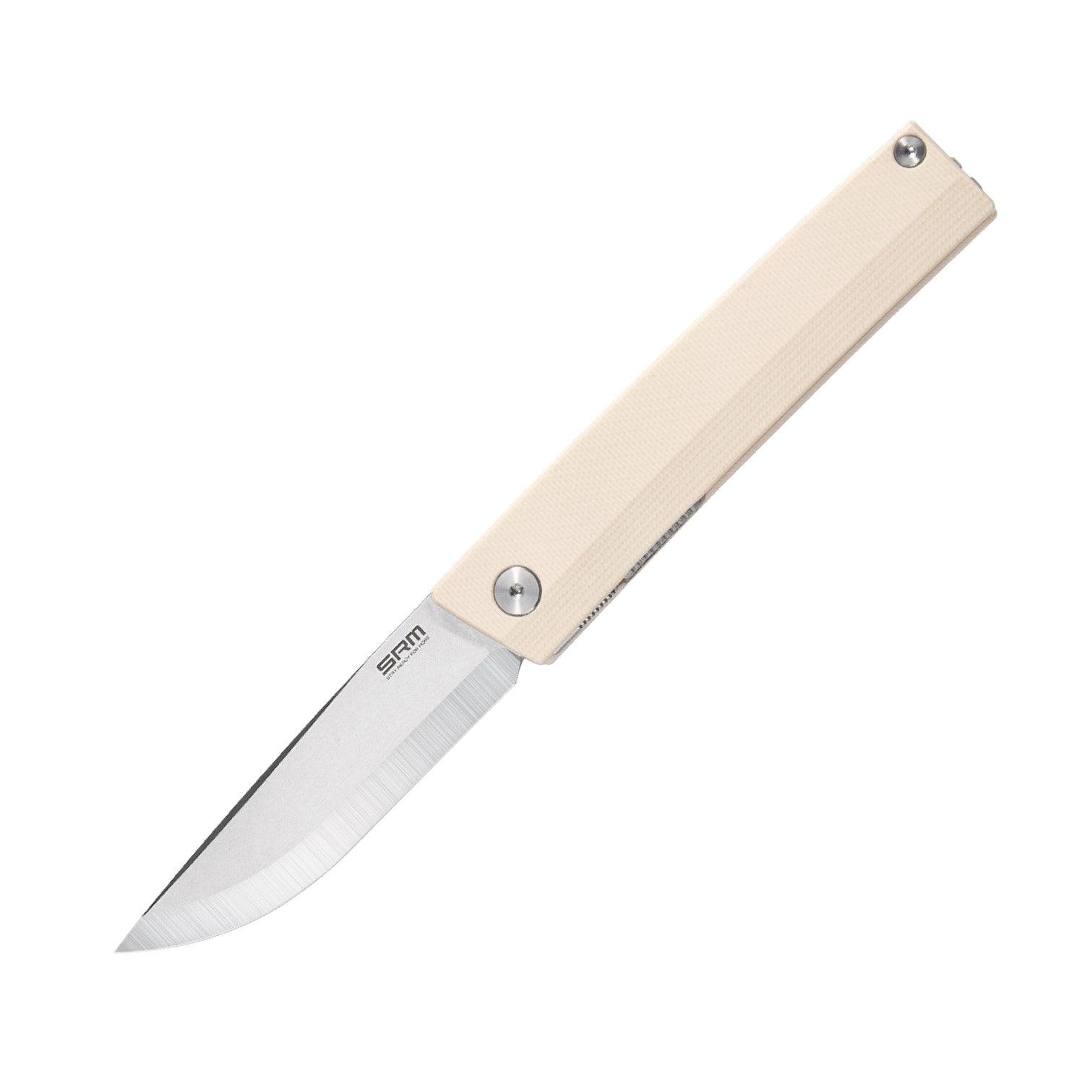 SRM EDC pocket knife Gent 401L-GT | White G10 handle