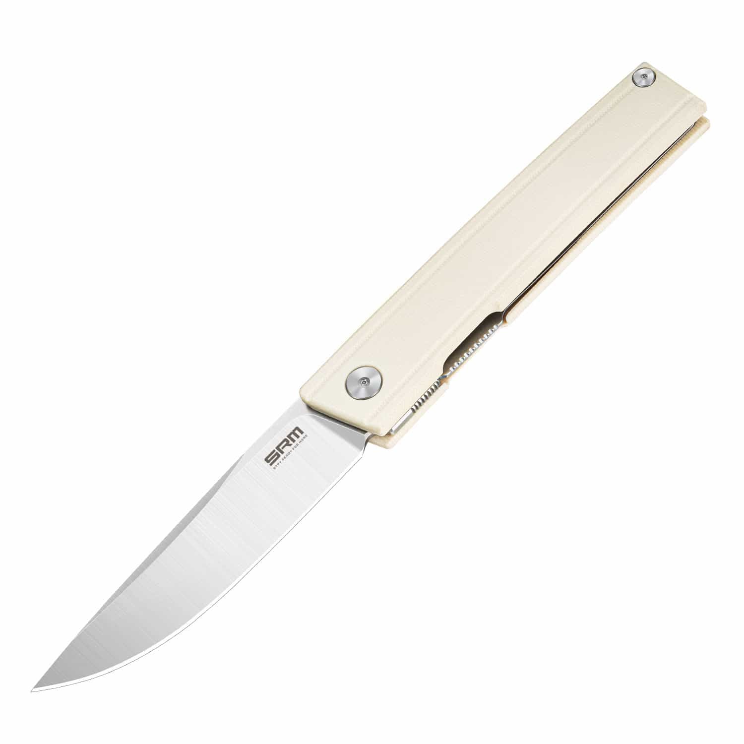 SRM EDC Pocket Knife Gent 401LC-GT - Liner Lock Knife with Ambi Clip