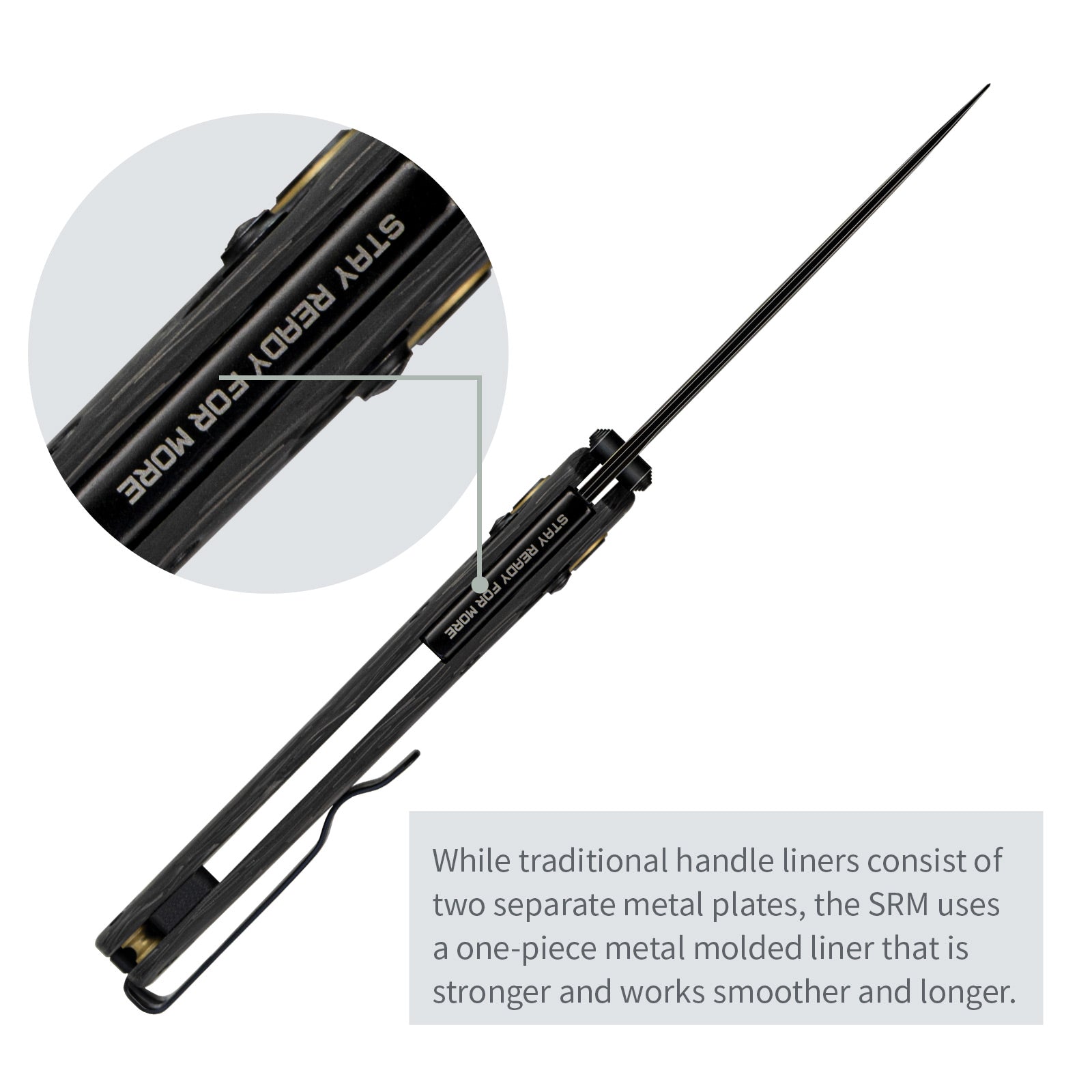 EDC pocket knife Medal 255L-FB2 - Laminated 140Cr steel blade - SRM Knives