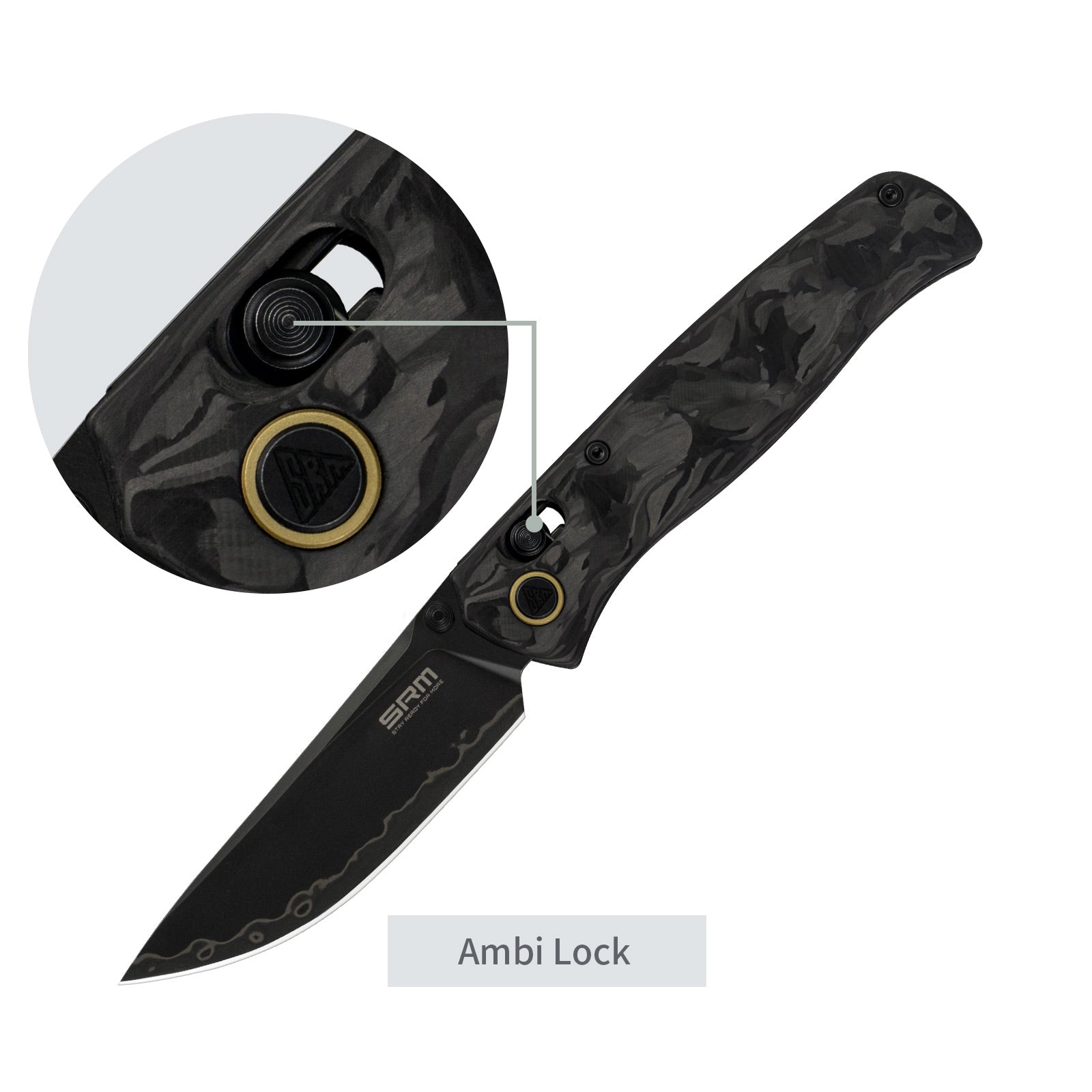 EDC pocket knife Medal 255L-FB2 - Laminated 140Cr steel blade - SRM Knives