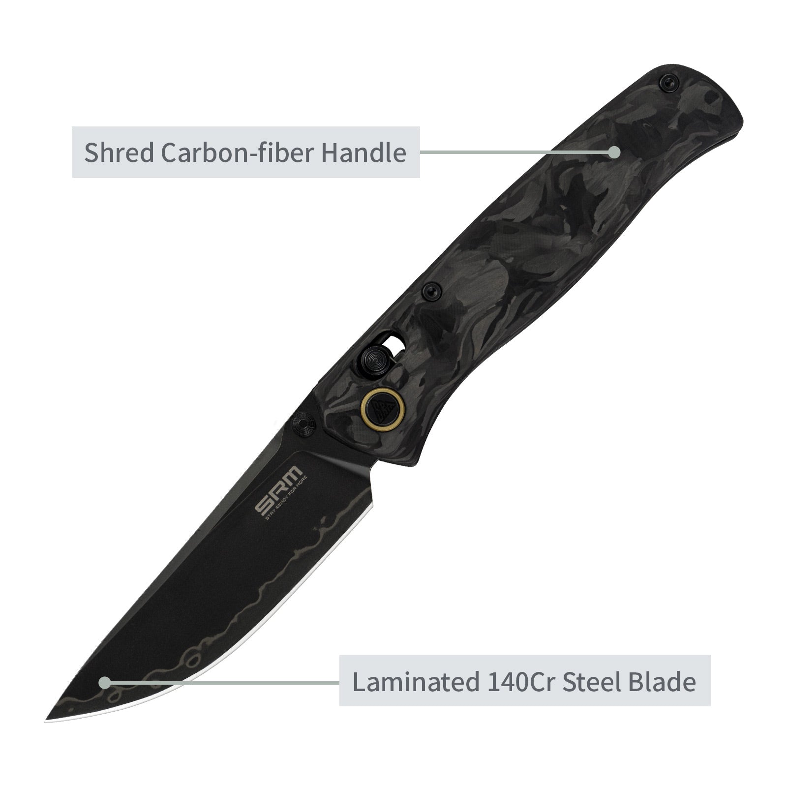 EDC pocket knife Medal 255L-FB2 - Laminated 140Cr steel blade - SRM Knives