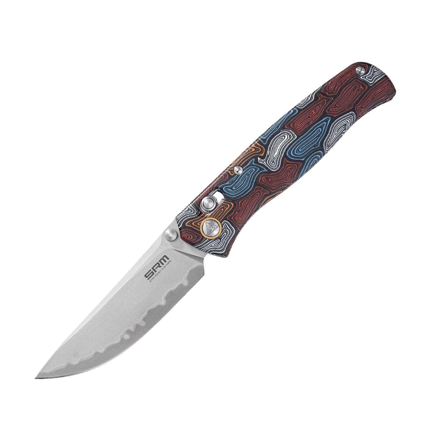 EDC pocket knife Medal 255L-GQ2 - Laminated 140Cr steel blade and G10 handle - SRM Knives