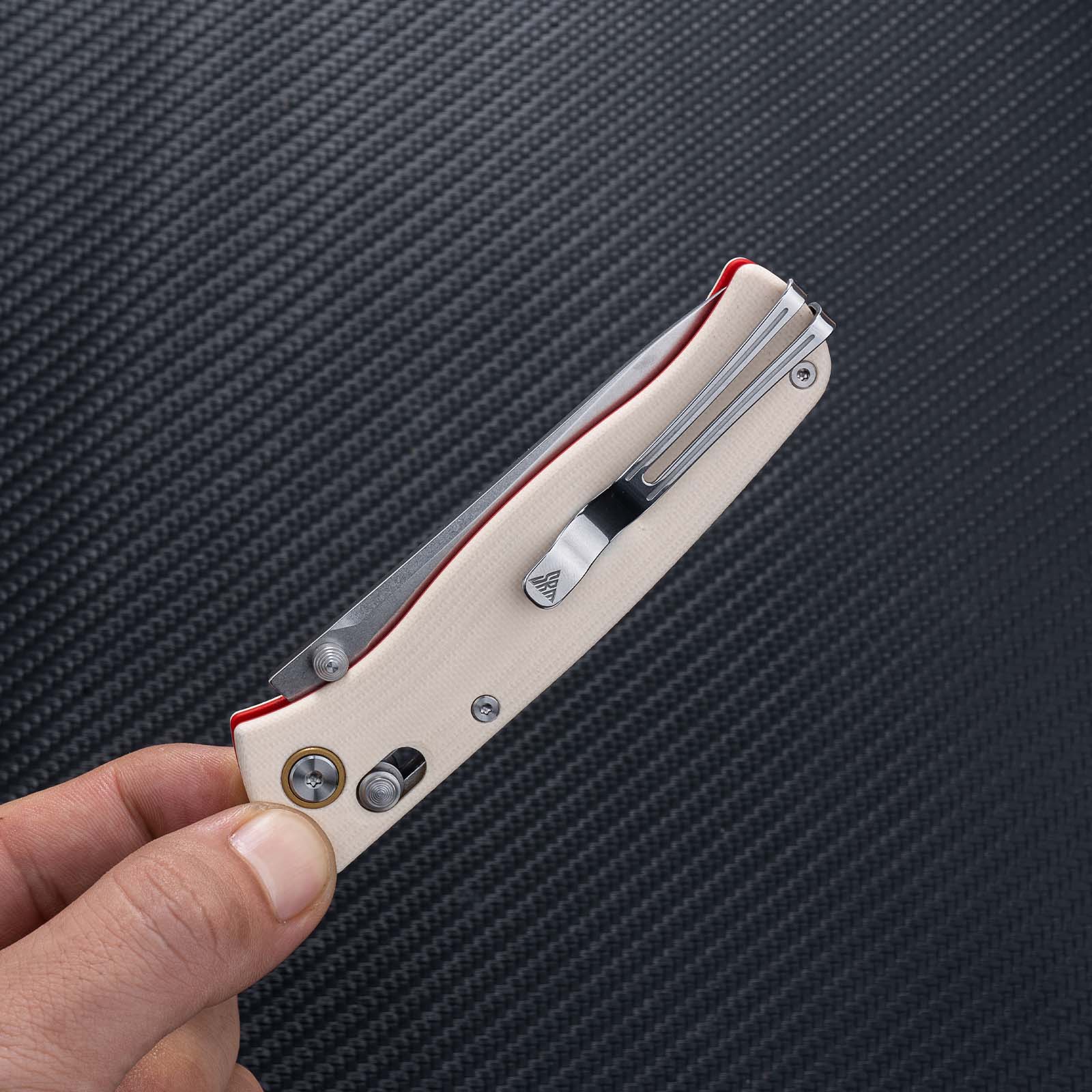 SRM EDC pocket knife Medal 255L-GT2 - 10Cr15CoMoV steel blade and G10 handle