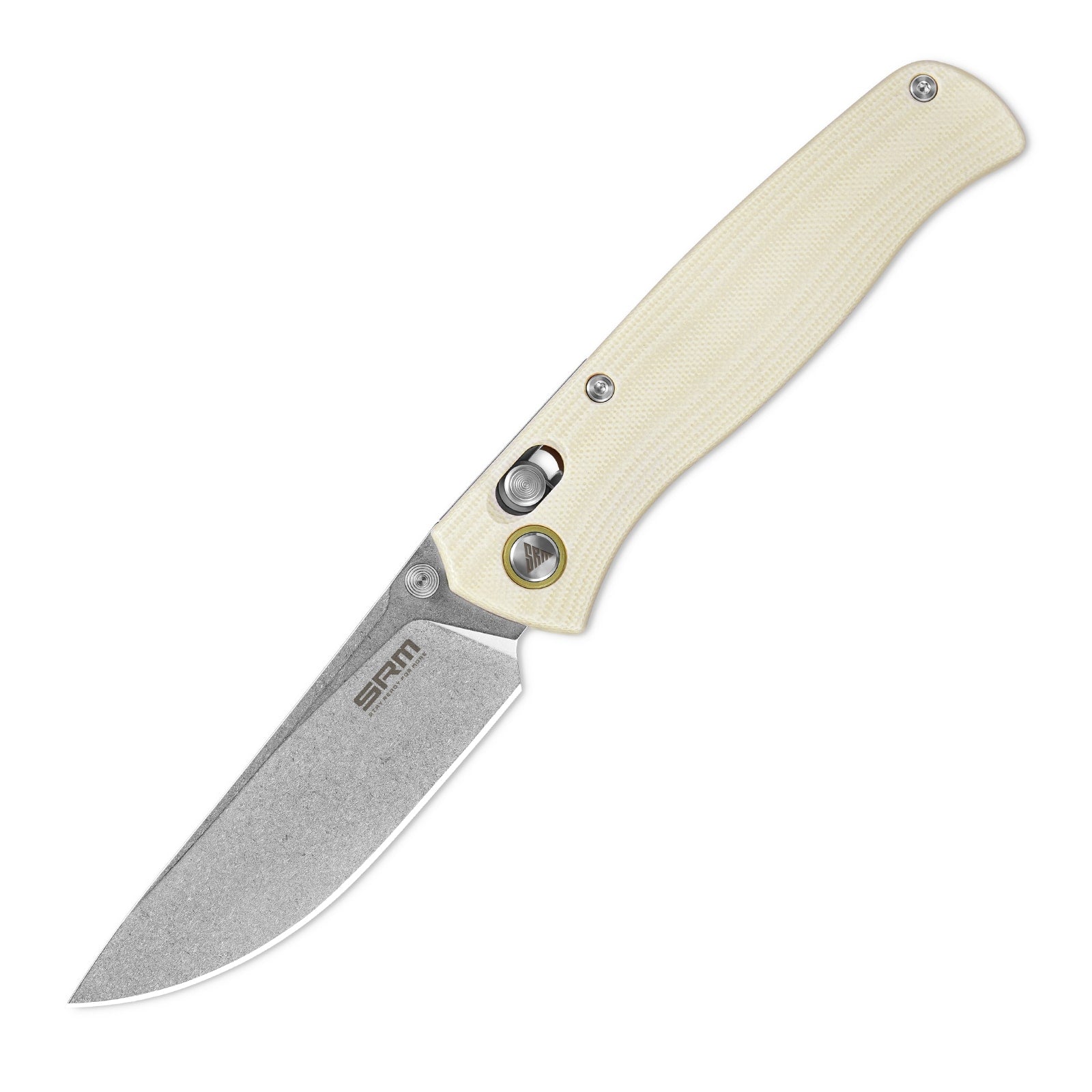 SRM Ambi Lock EDC pocket knife Medal 255L-GT | White G10 Handle