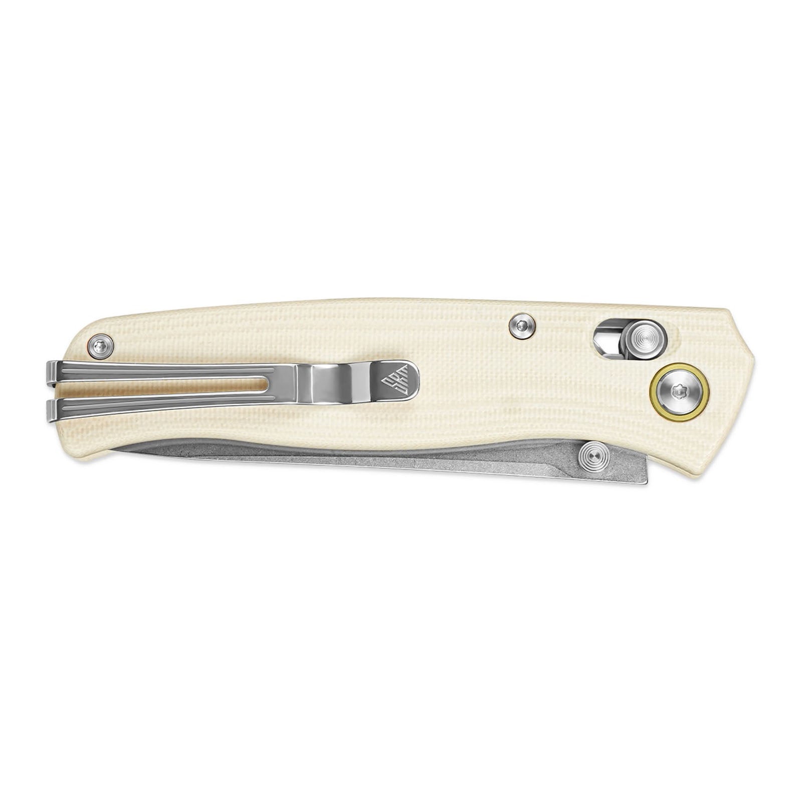 SRM Ambi Lock EDC pocket knife Medal 255L-GT | White G10 Handle