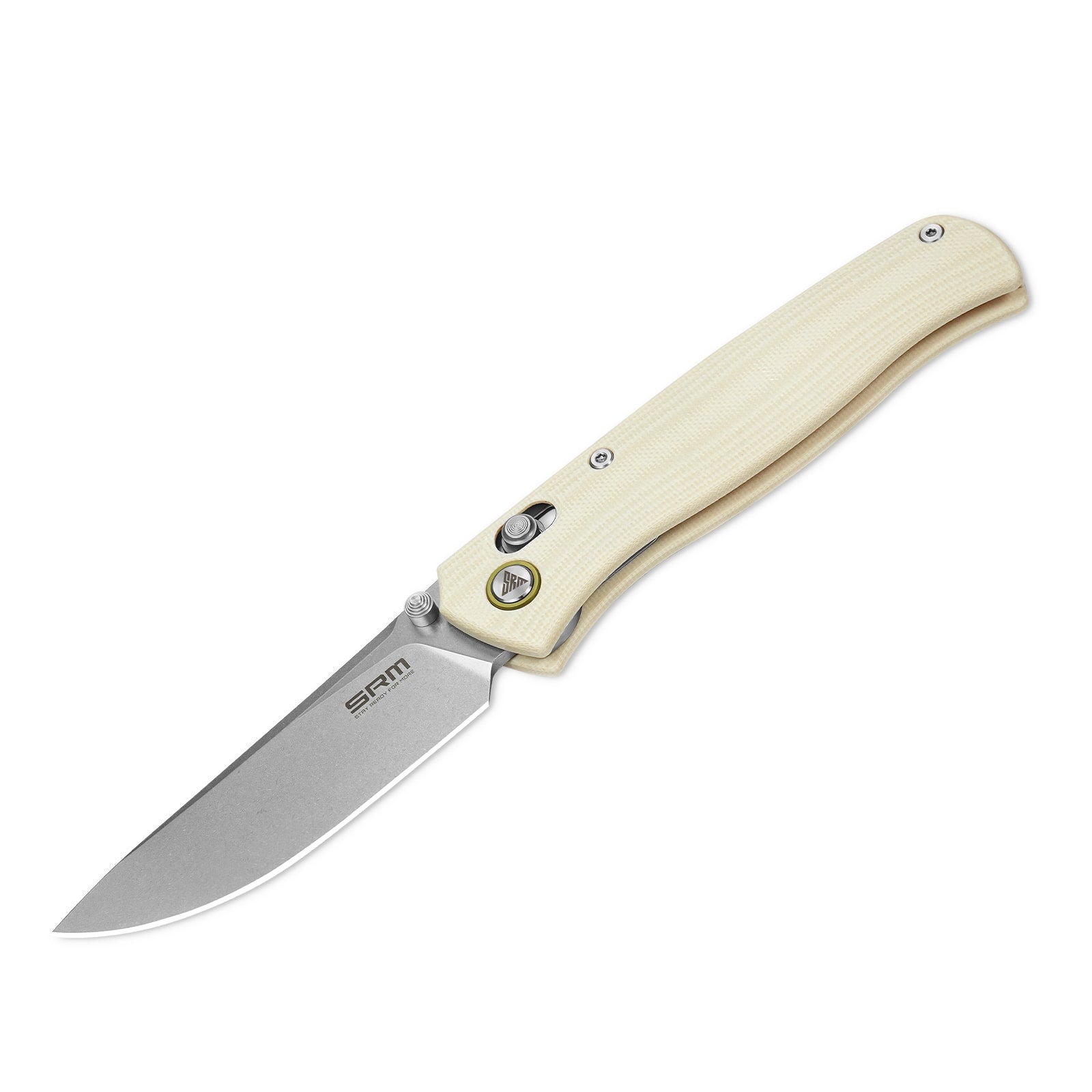SRM Ambi Lock EDC pocket knife Medal 255L-GT | White G10 Handle
