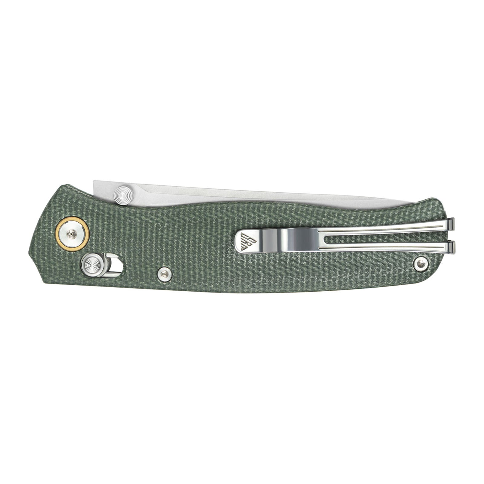 Close-up of SRM Medal 255L-MG3 EDC pocket knife handle